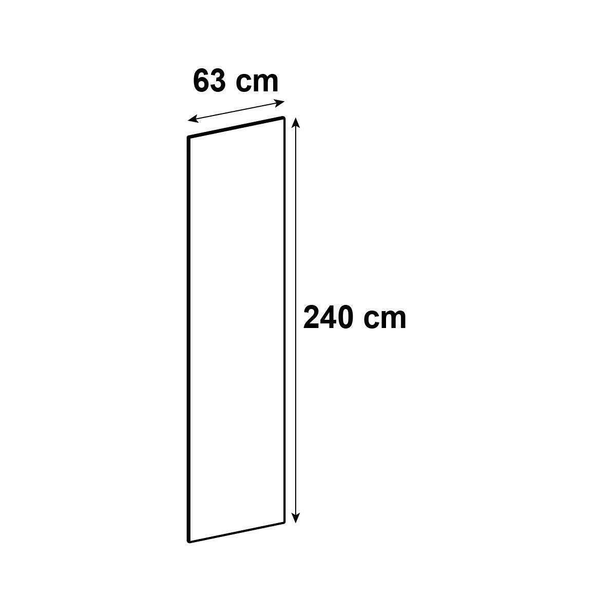 Porte de cuisine Vienne lin mat H.240 x l.63 cm - 7