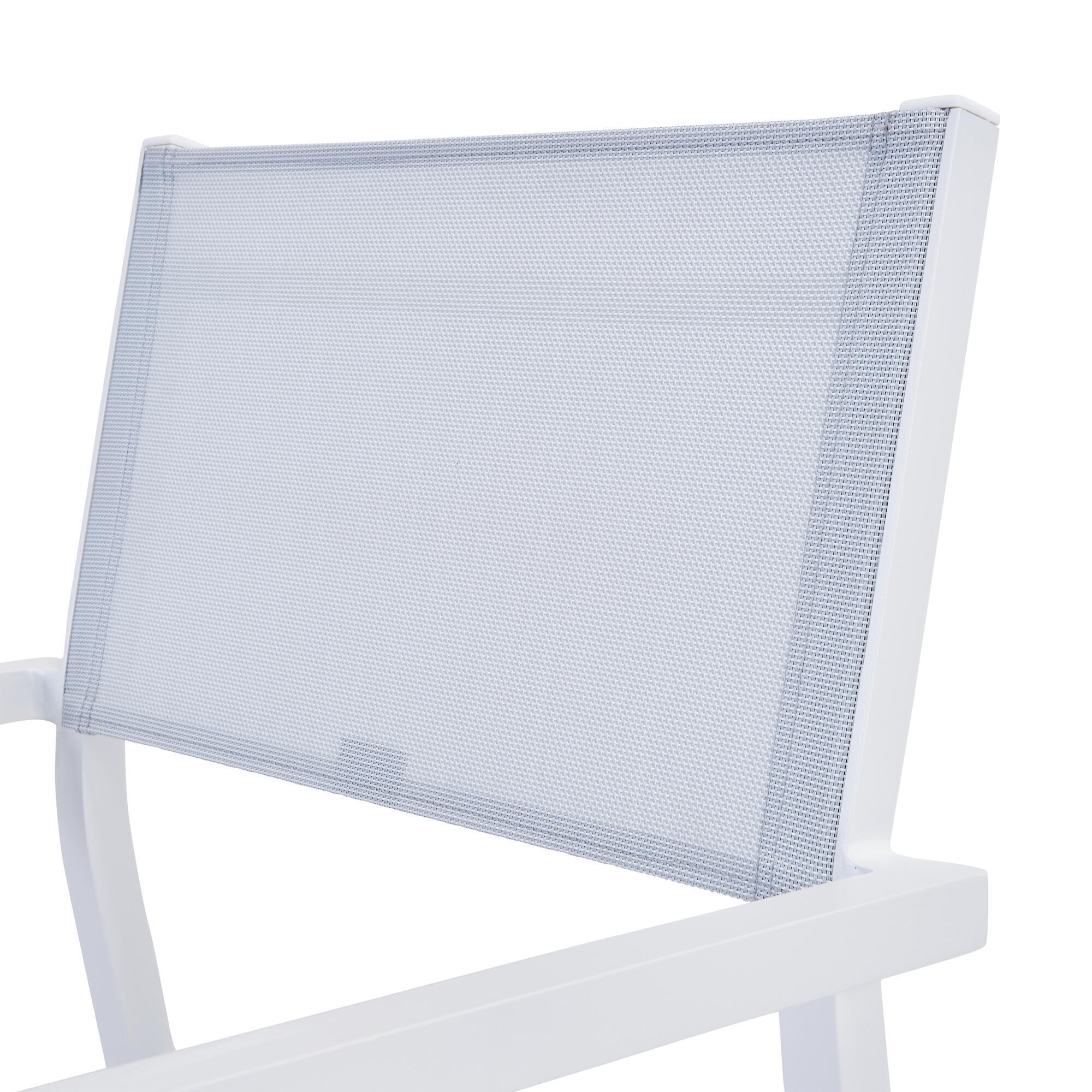 Fauteuil de jardin blanc NATERIAL Orion alpha en aluminium - 8