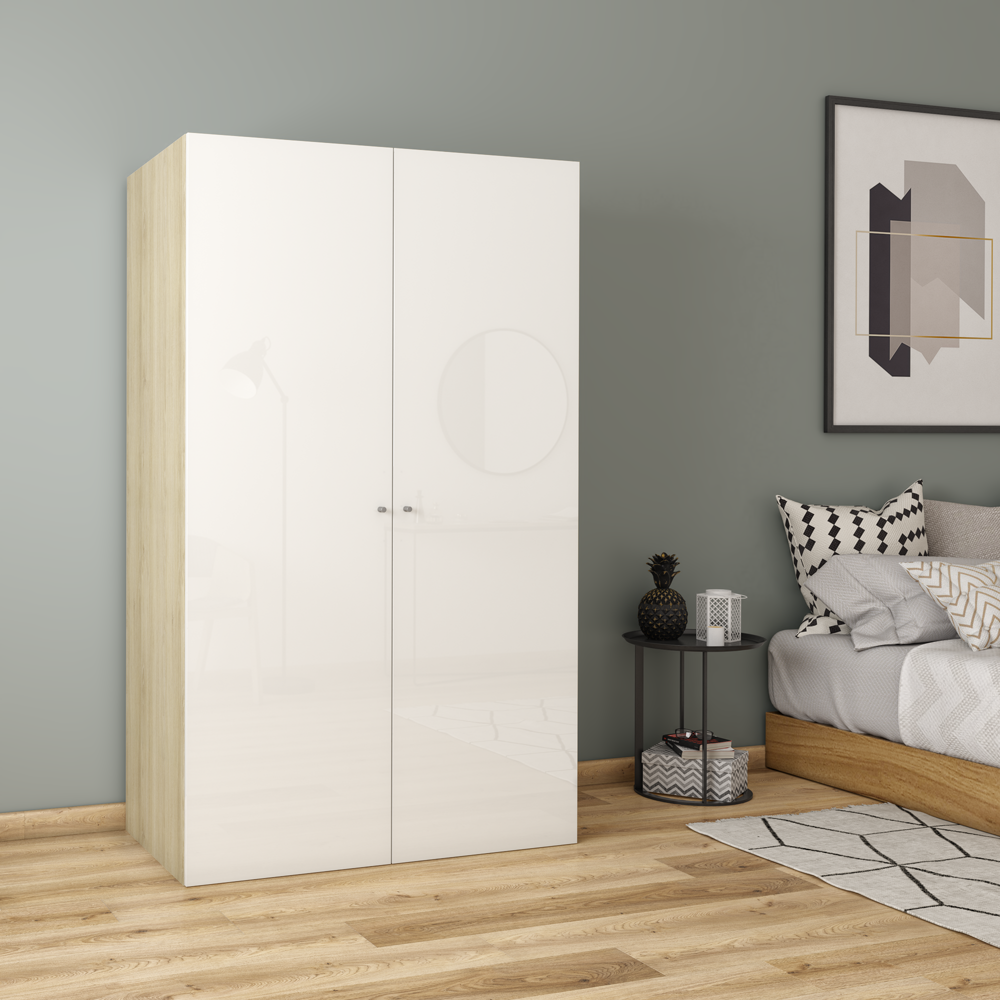 Xonox.home Blake Bad X02B2705, Bois D'ingénierie, Façade : Blanc