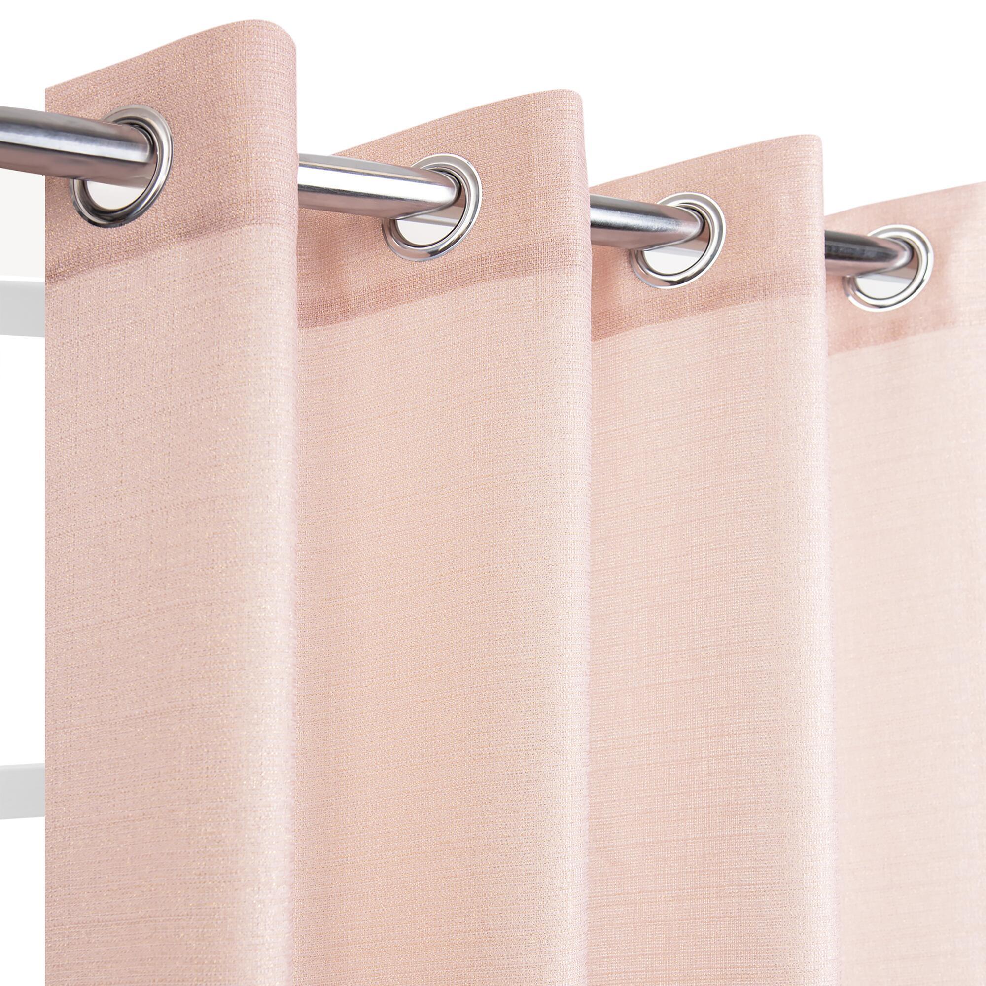 Cortina ollaos dario inspire liso rosa dore de 140x260cm