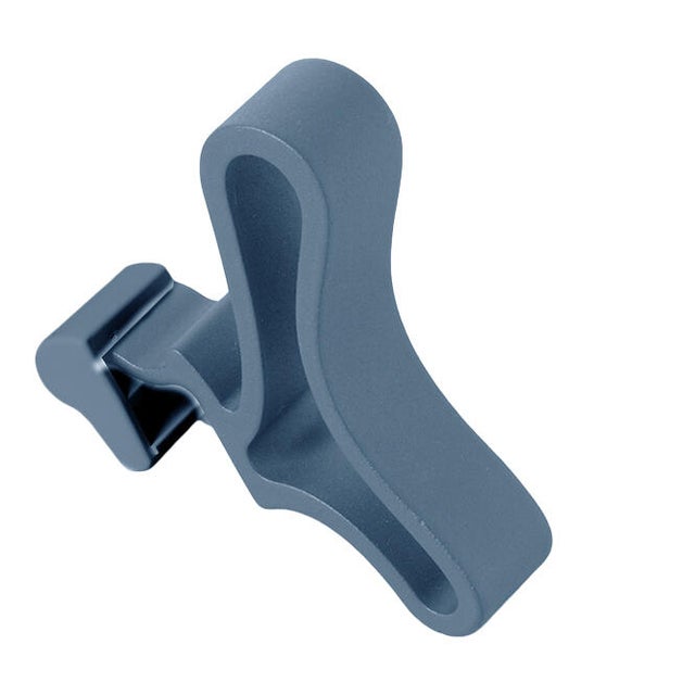 Patère courbe SAUTER pour sèche-serviettes à lames plates bleu gris