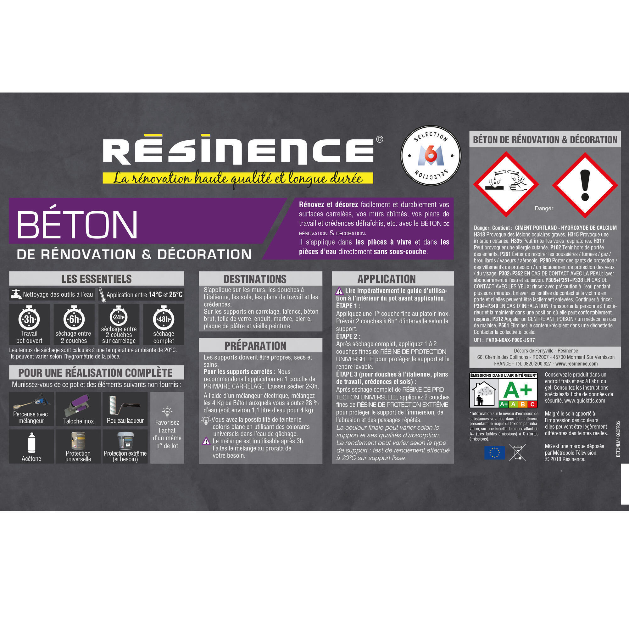 Enduit Béton RESINENCE, Argile 4kg - 4