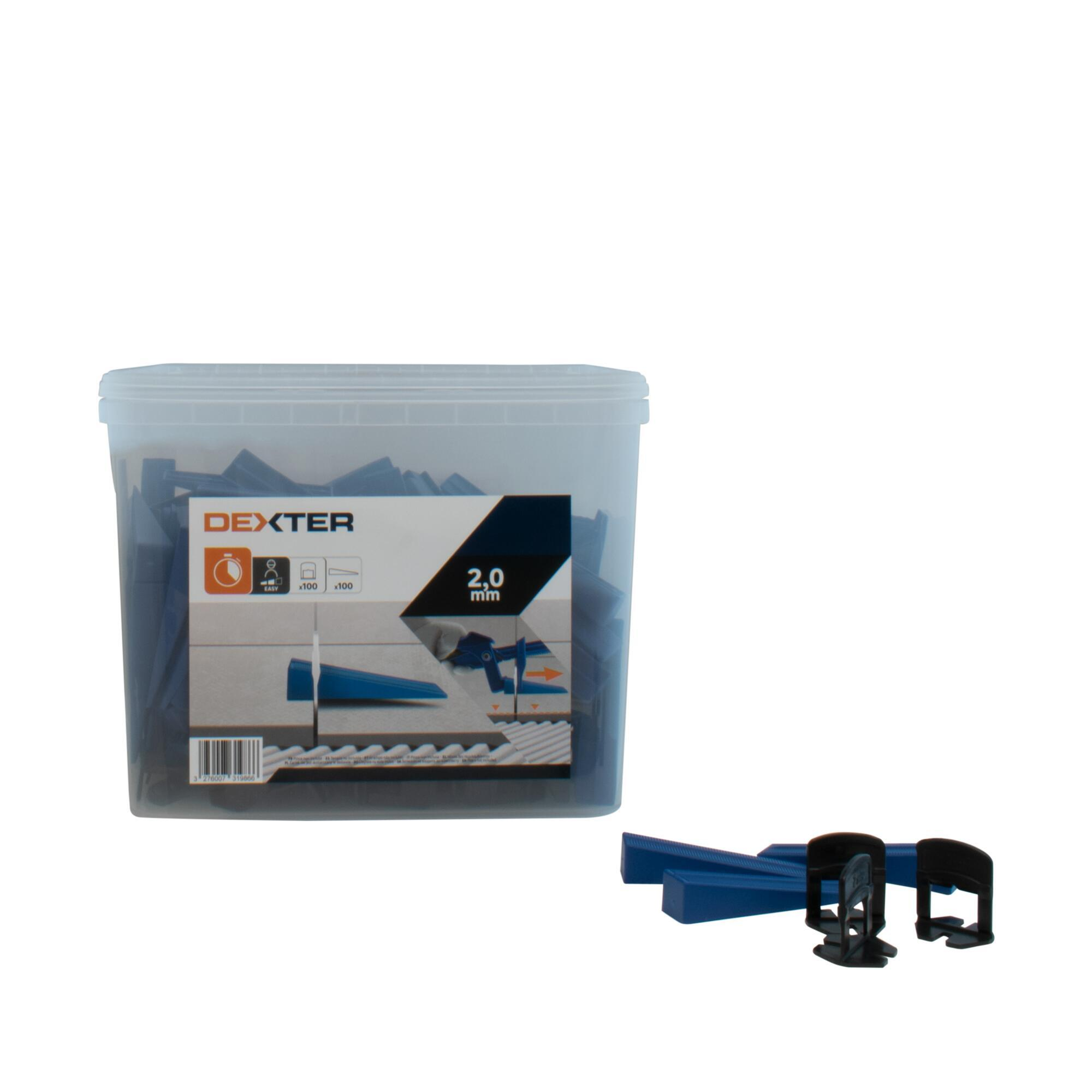 Kit 100 croisillons autonivelants et 100 cales DEXTER, Ep.2 mm - 3