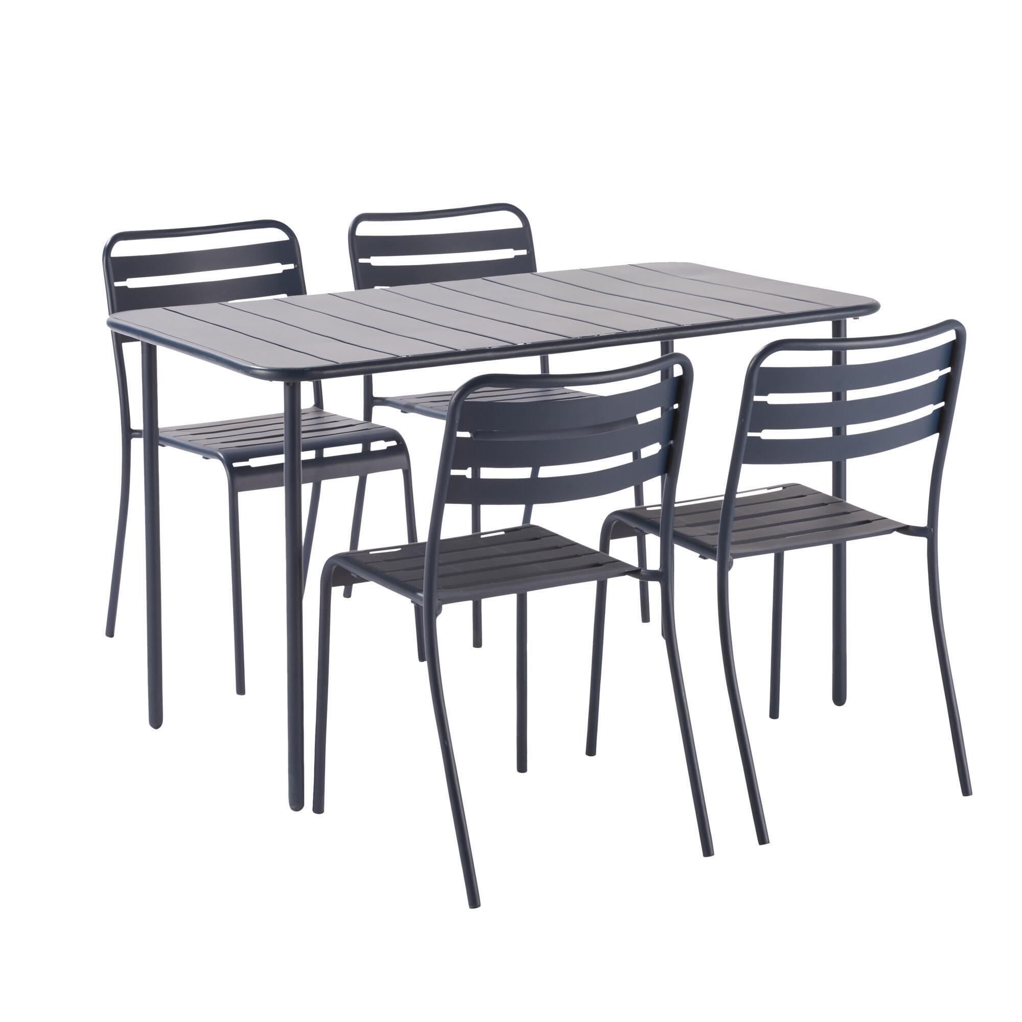 Mesa de metal CAFE 120X70CM AZUL - 9