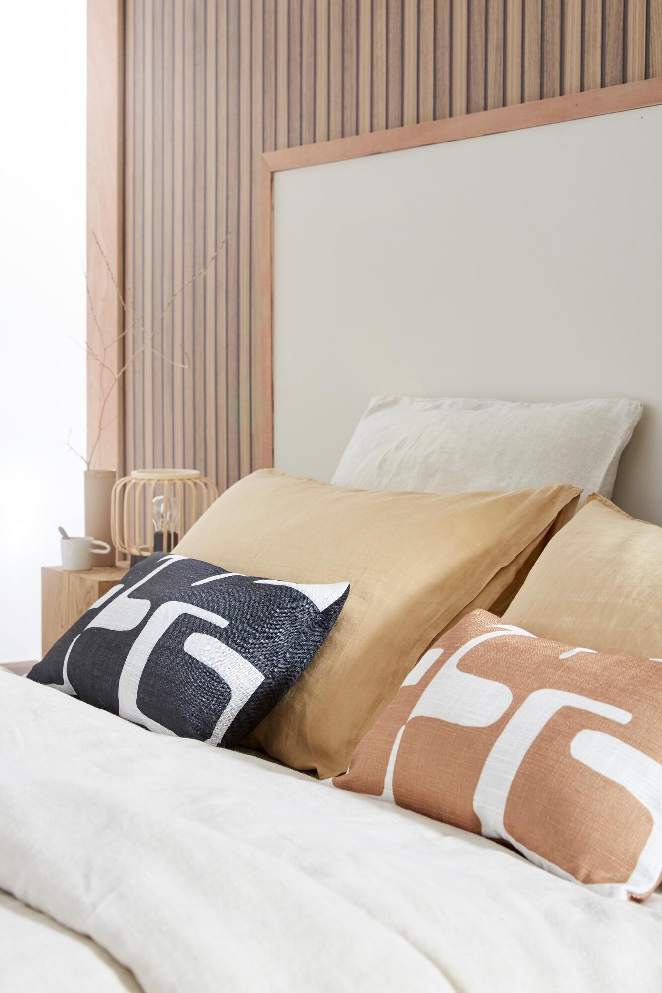 Papier peint intissé Tasseaux brun - 4