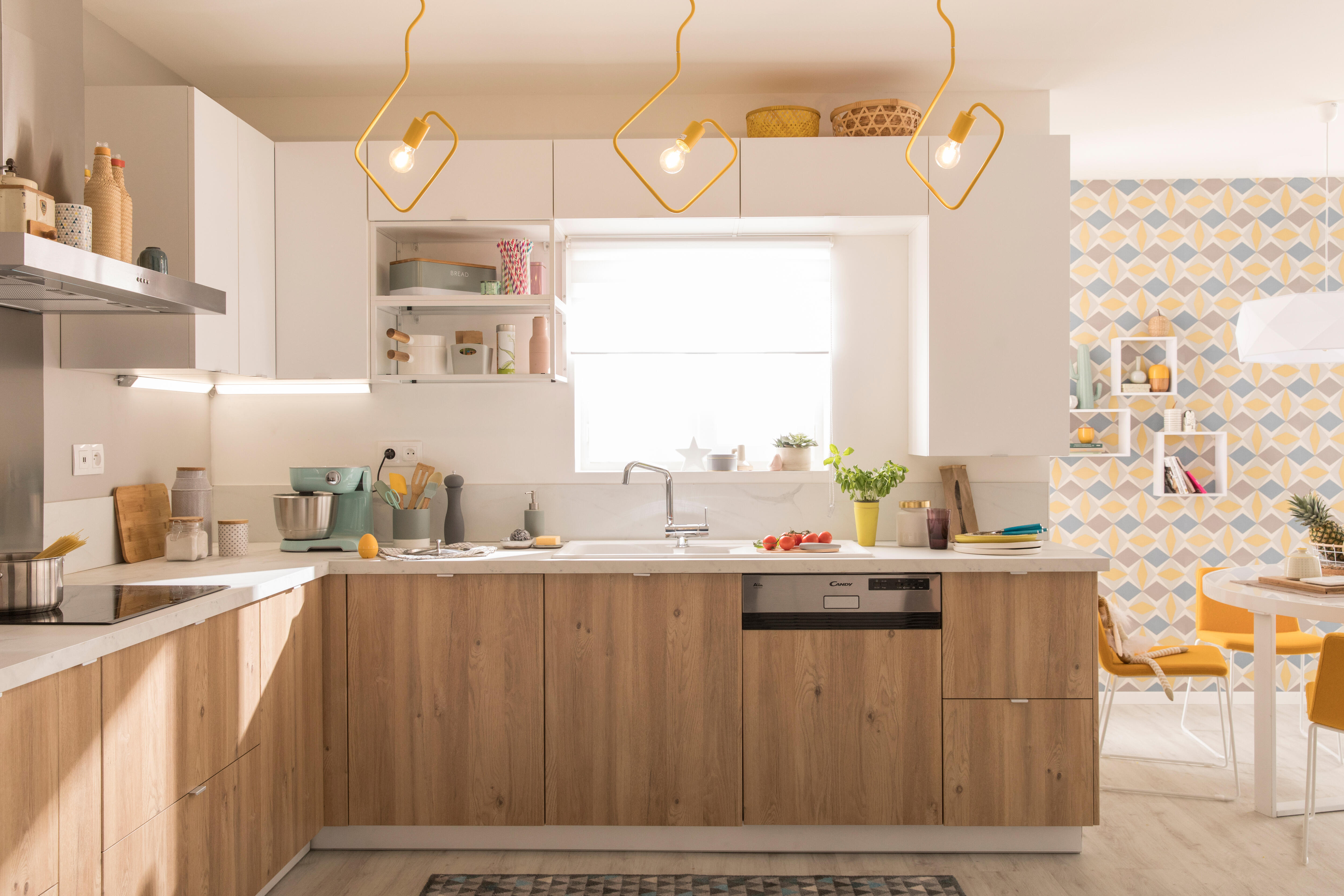 Façade de tiroir de cuisine Lugano effet chêne boréal mat H.38.1 x l.44.7 cm - 4