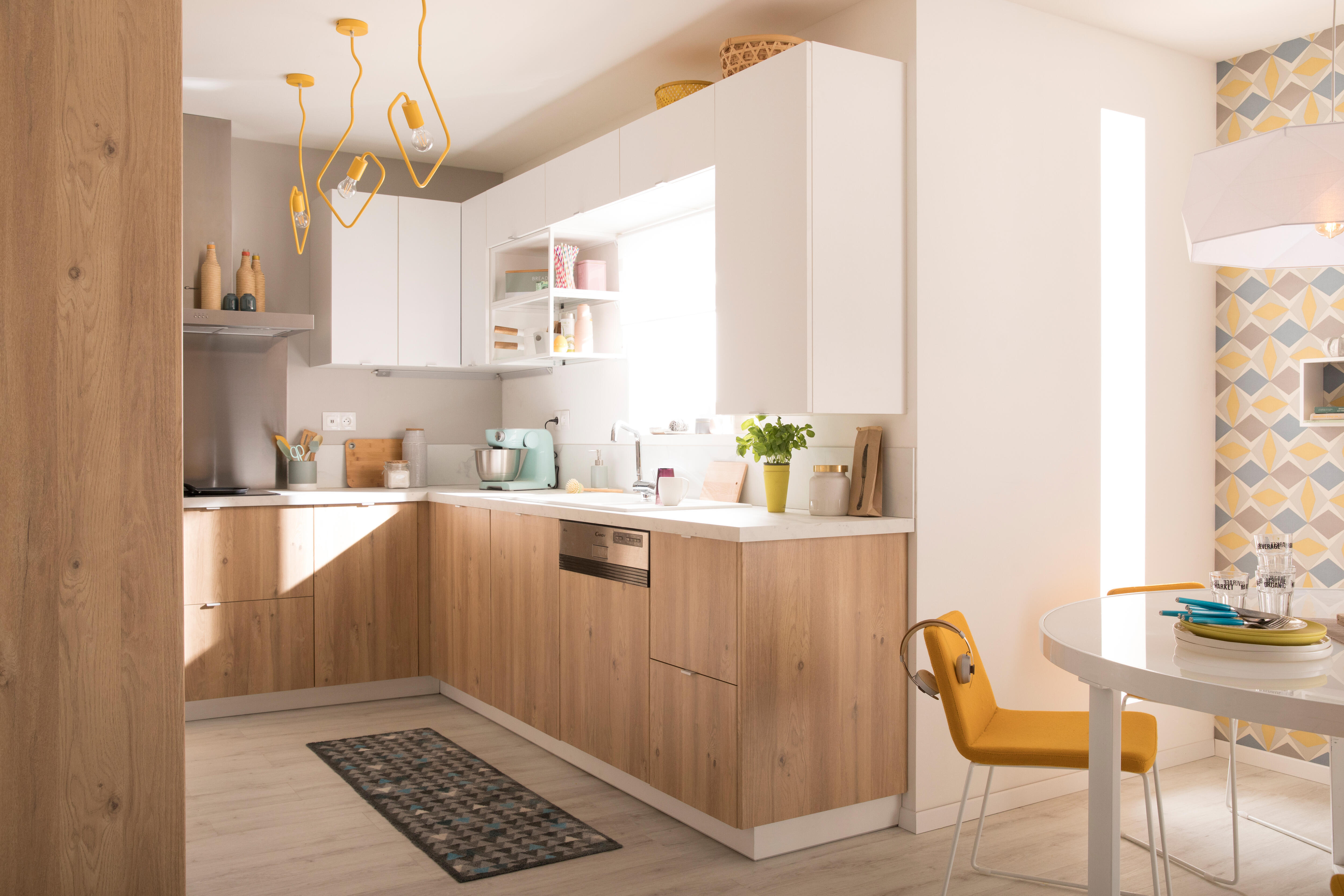 Façade de tiroir de cuisine Lugano effet chêne boréal mat H.38.1 x l.44.7 cm - 2