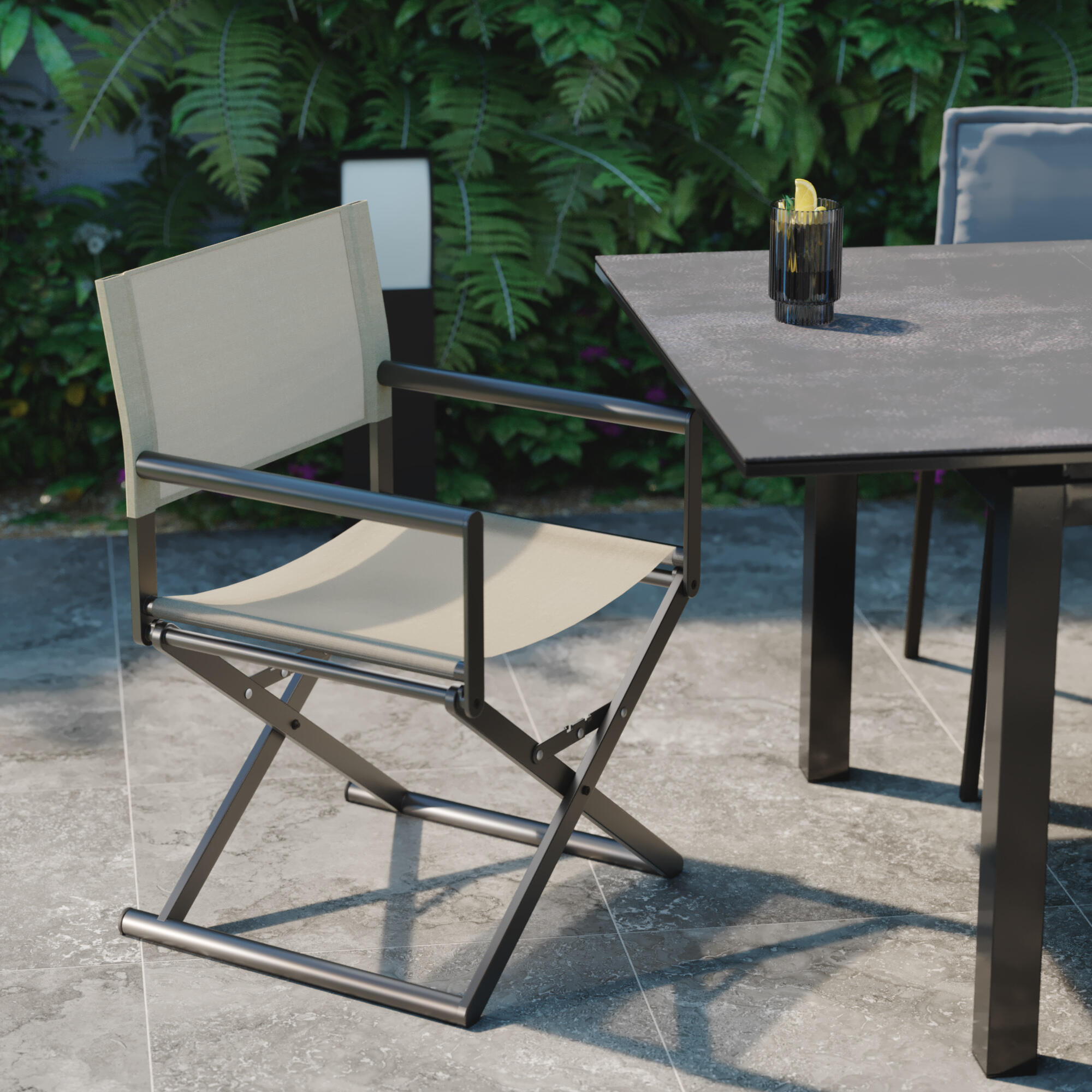 Mesa de alumínio NATERIAL ODYSSEA 180/240X100X75CM ANTRACITE - 18