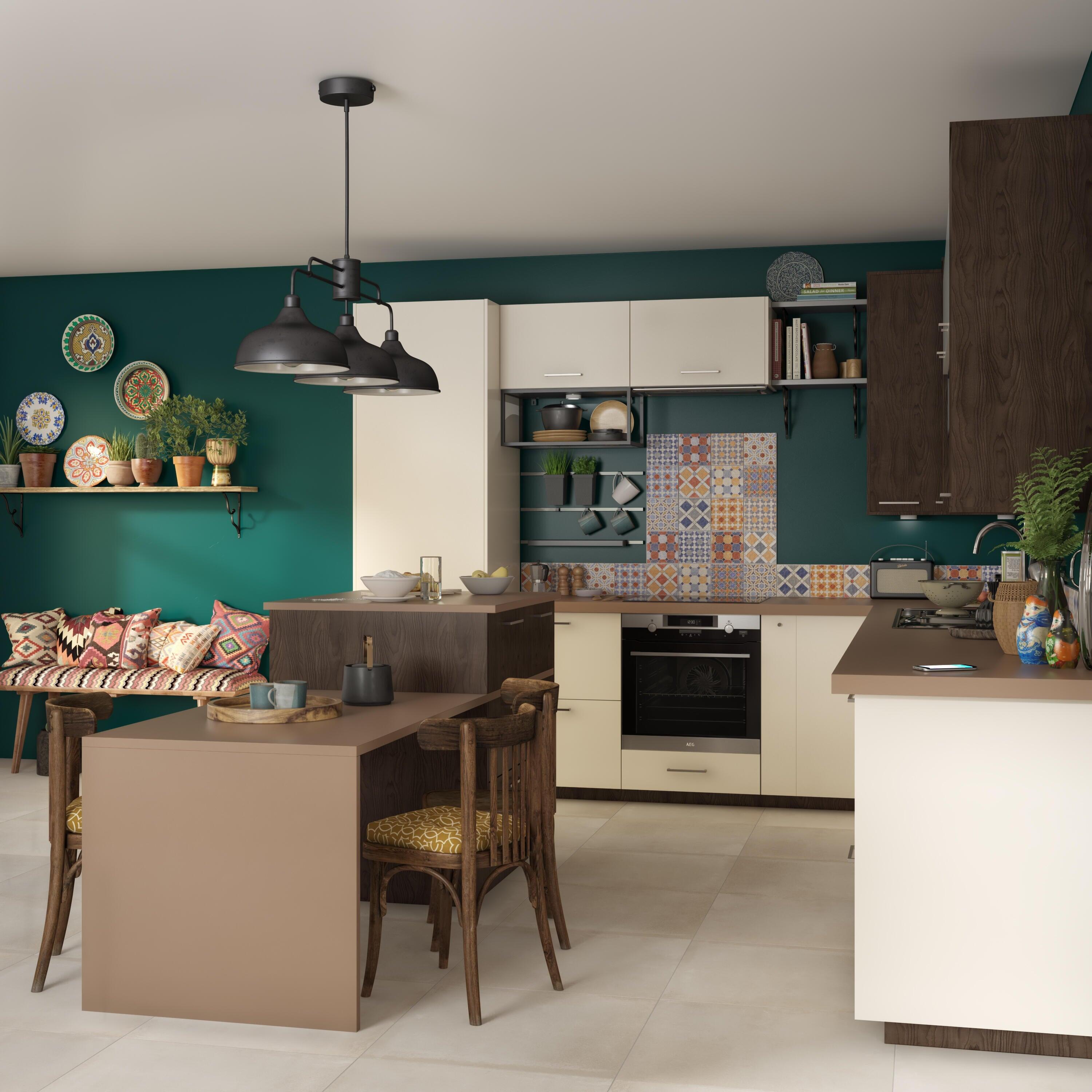 Façade de tiroir de cuisine Sevilla ivoire brillant H.16.7 x l.59.7 cm - 2