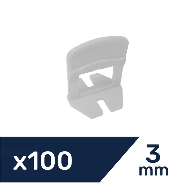 Lot de 100 croisillons niveleur de carreau DEXTER Ep.3 mm