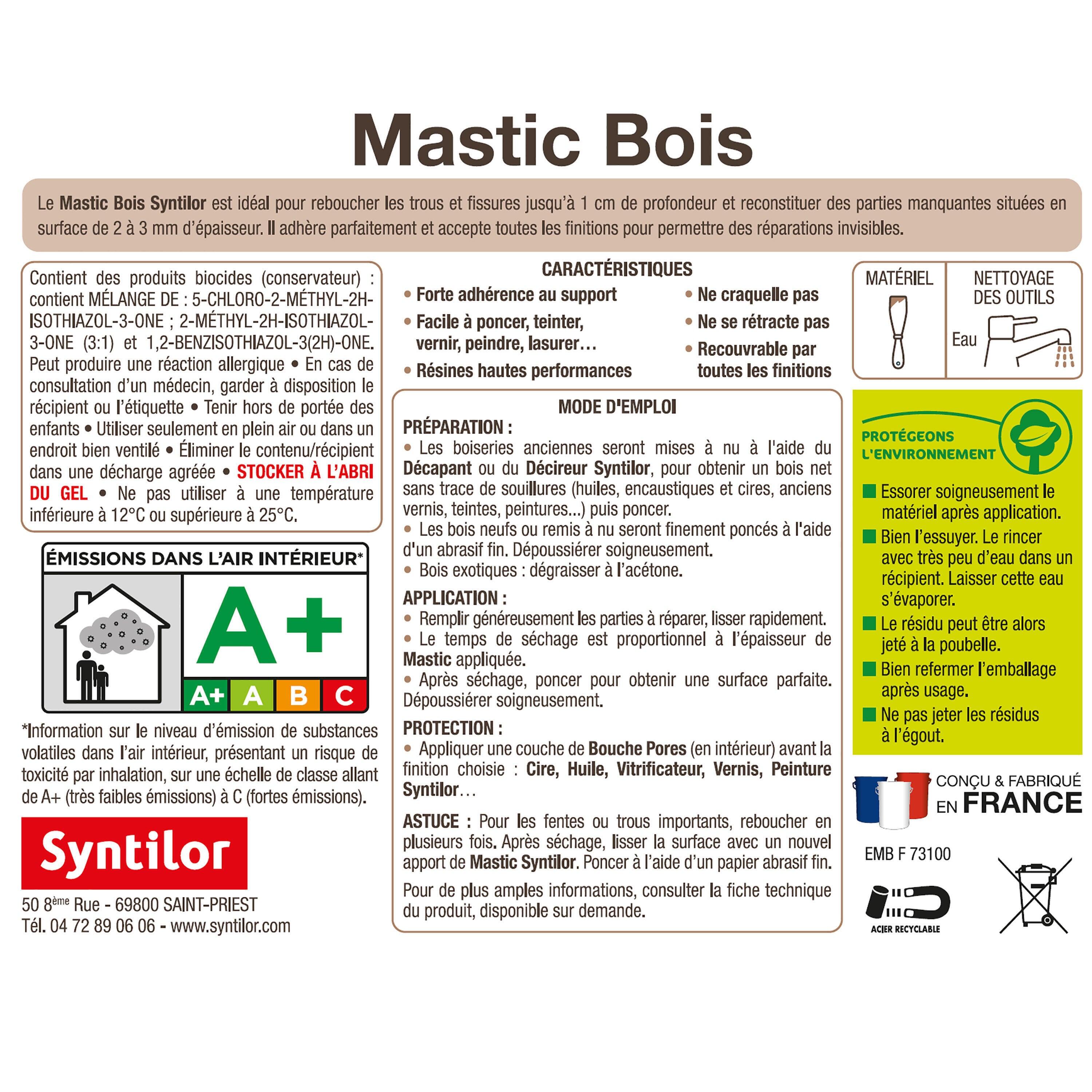 Mastic SYNTILOR chêne 400 g - 3