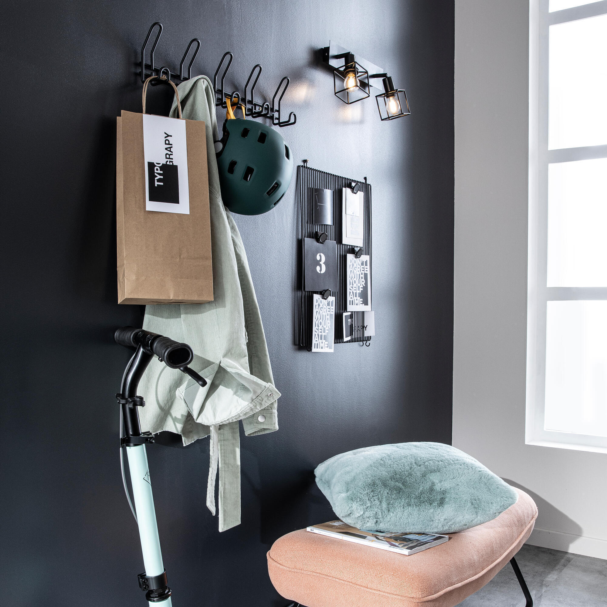 Foco decorativo 2 luzes preto E27 Inspire Eldrick - 13