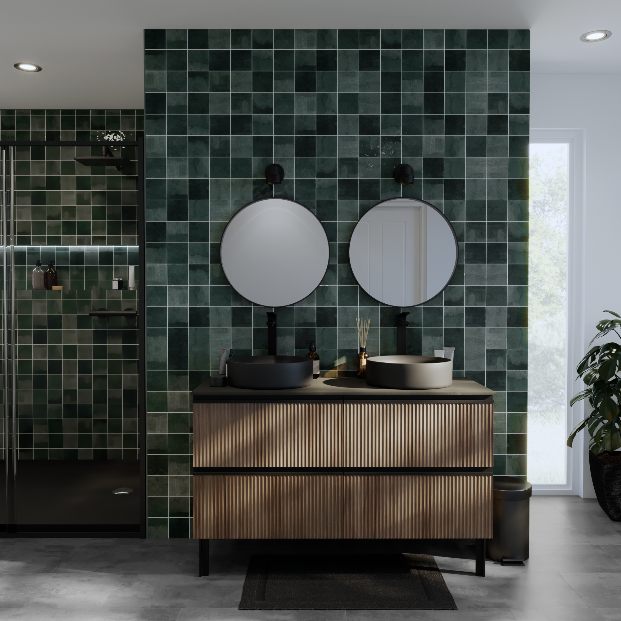 Echantillon Dalle PVC clipsable Forte ARTENS Seren gris foncé - 2