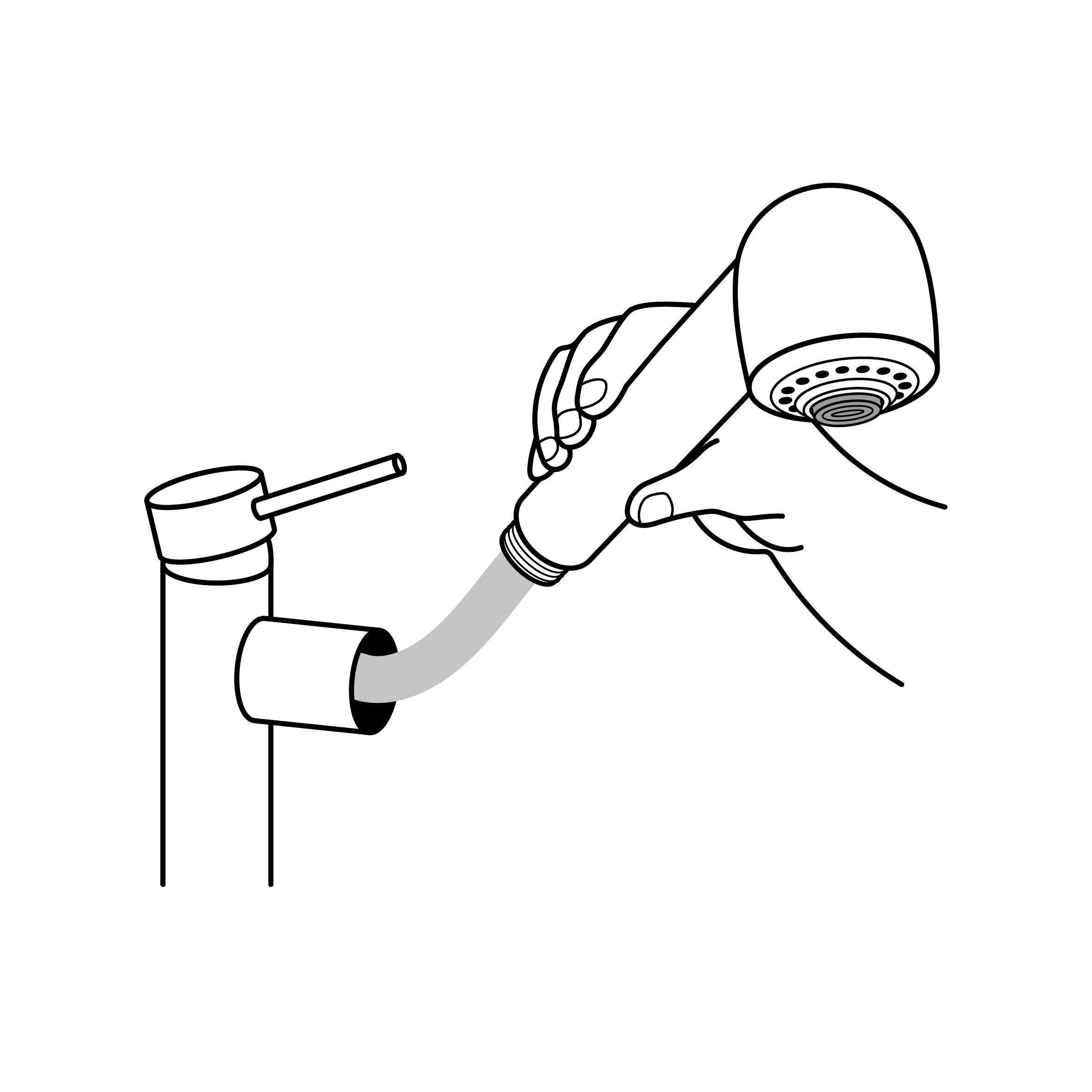 Douchette chromé pour évier, 2 jets, économie d'eau, EQUATION - 5