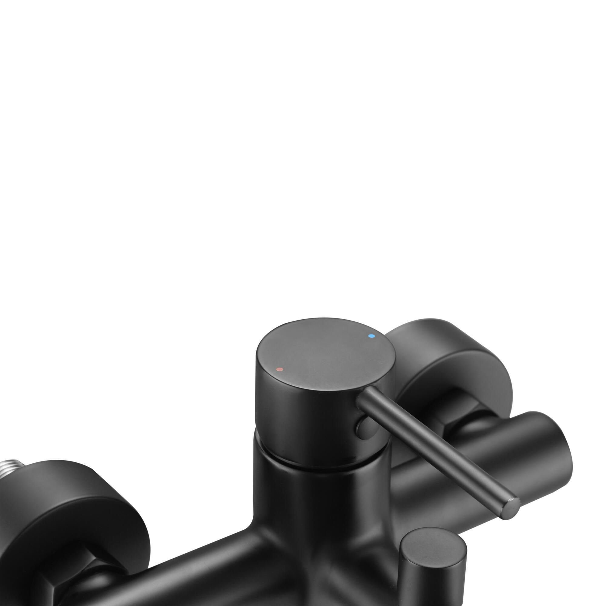 Grifo de bañera monomando SENSEA Mia negro mate Latón - 10