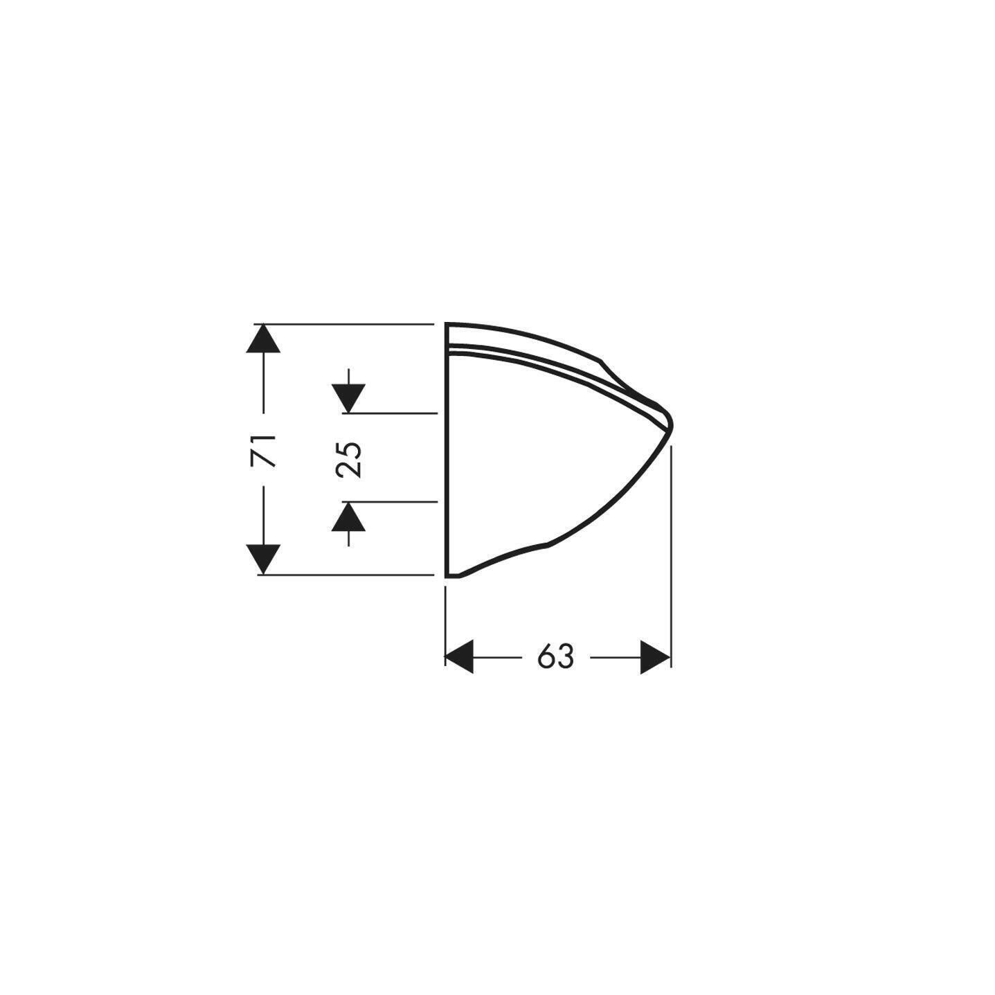 Support mural douchette chromé, HANSGROHE - 3