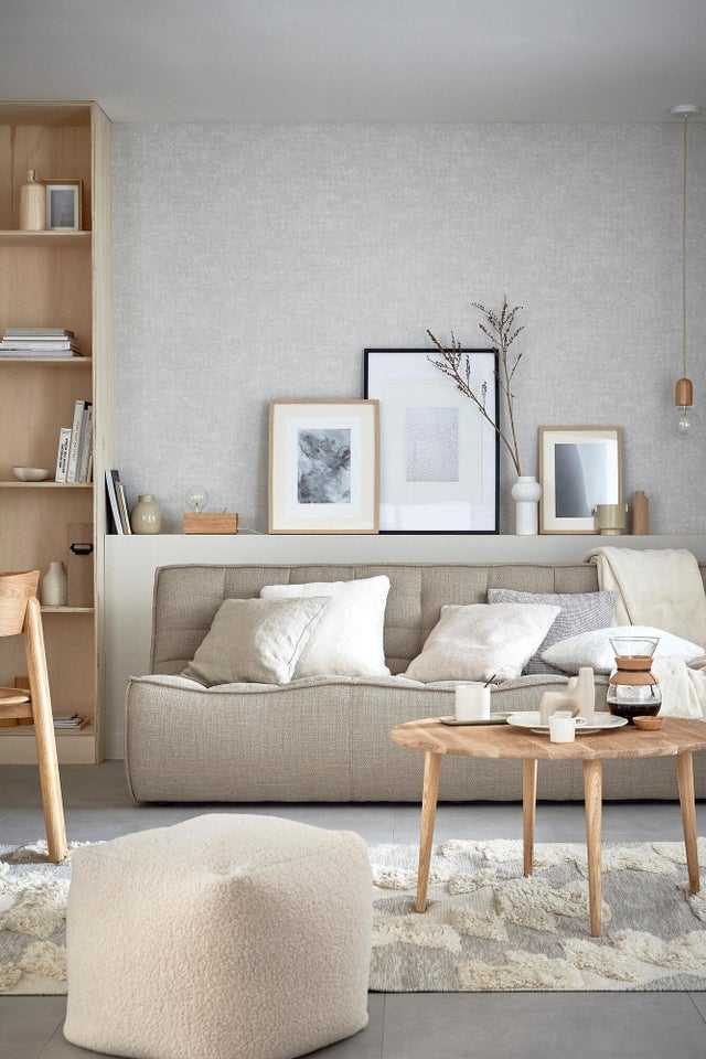 Blumentapete 385204 Papier Peint Intissé Style Vintage Gris