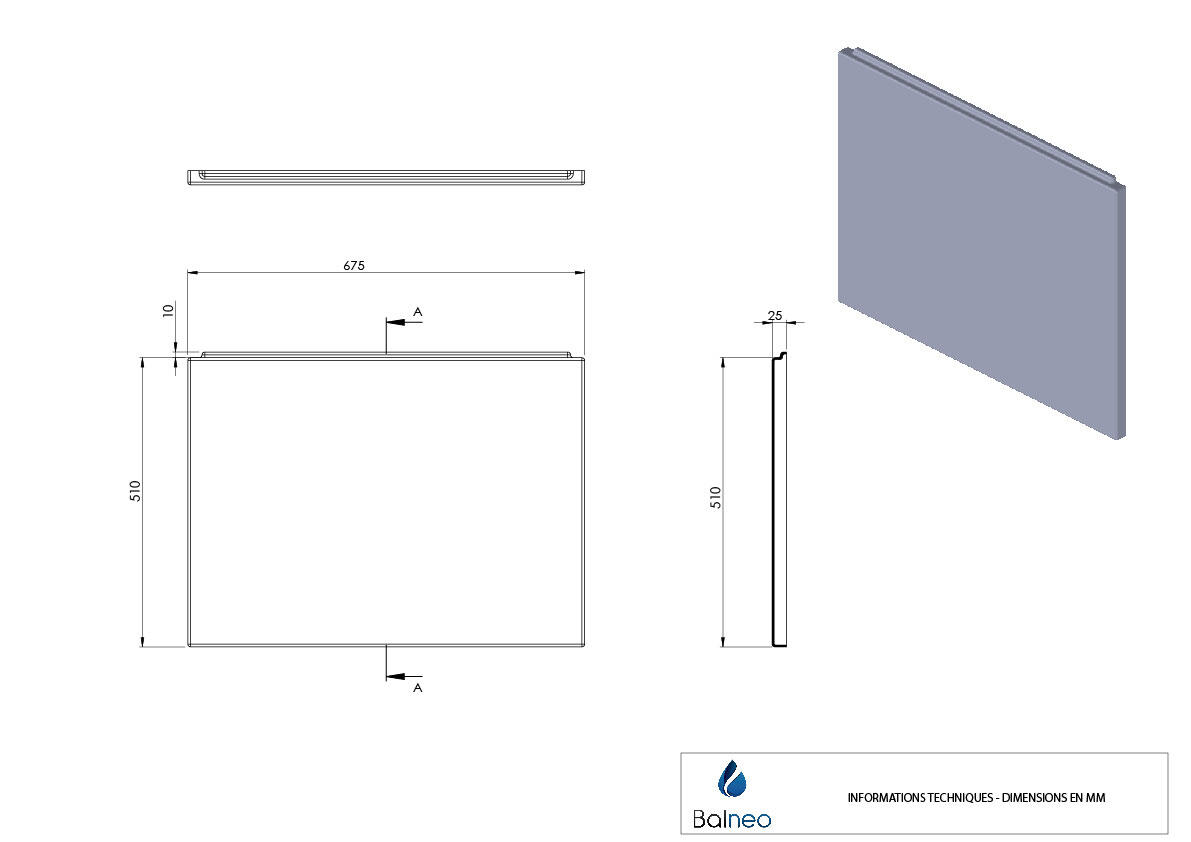 Tablier de baignoire latéral L.70 x l.51 cm blanc Nerea/access SENSEA - 3