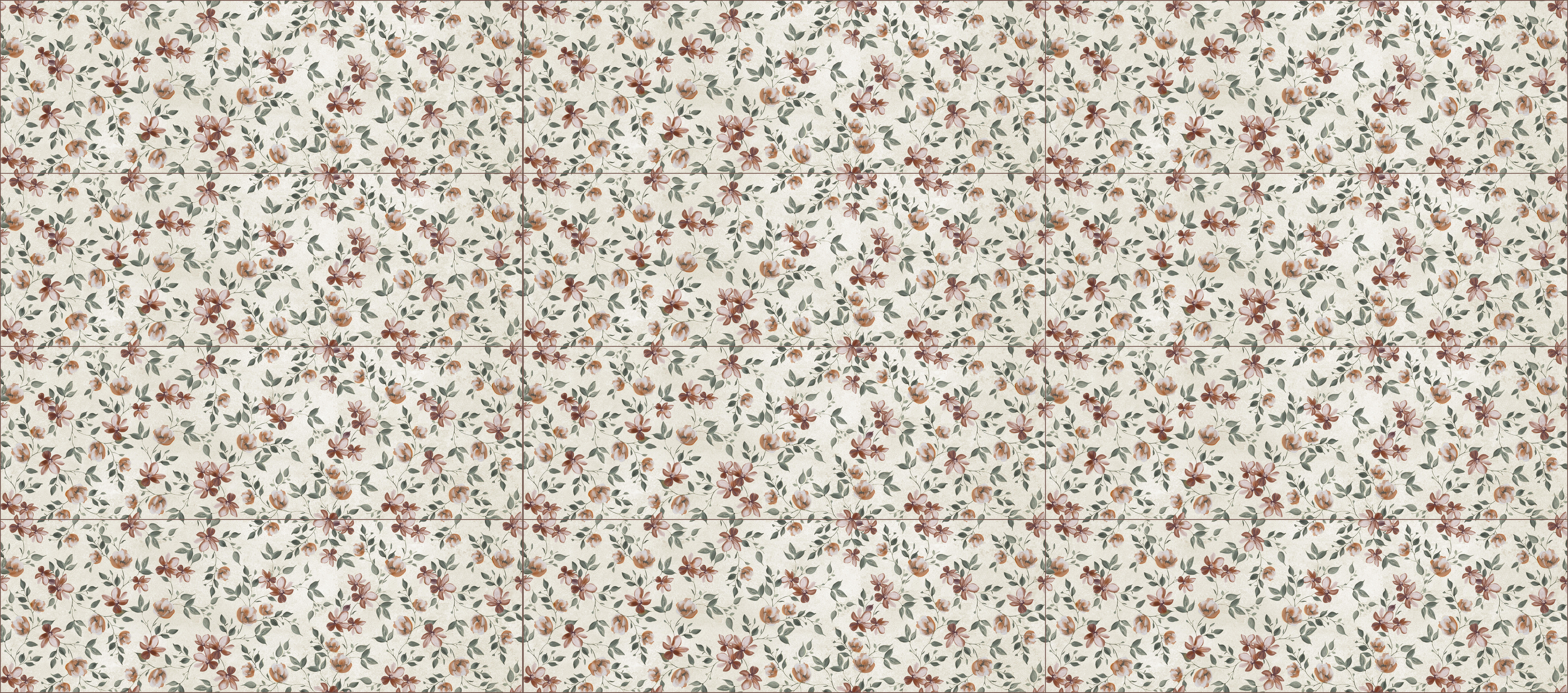 Piastrella da rivestimento interno in gres porcellanato 30 x 90 cm rettificato multicolore opaco Ombra Decoro Fiore Sp. 10 mm 1.35 mq - 6