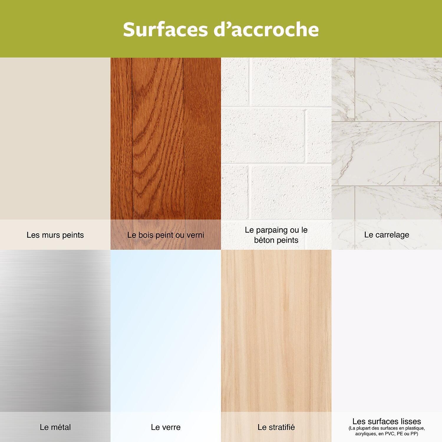 Lot de 8 Languette adhésive blanc Cadres fins déco COMMAND - 7