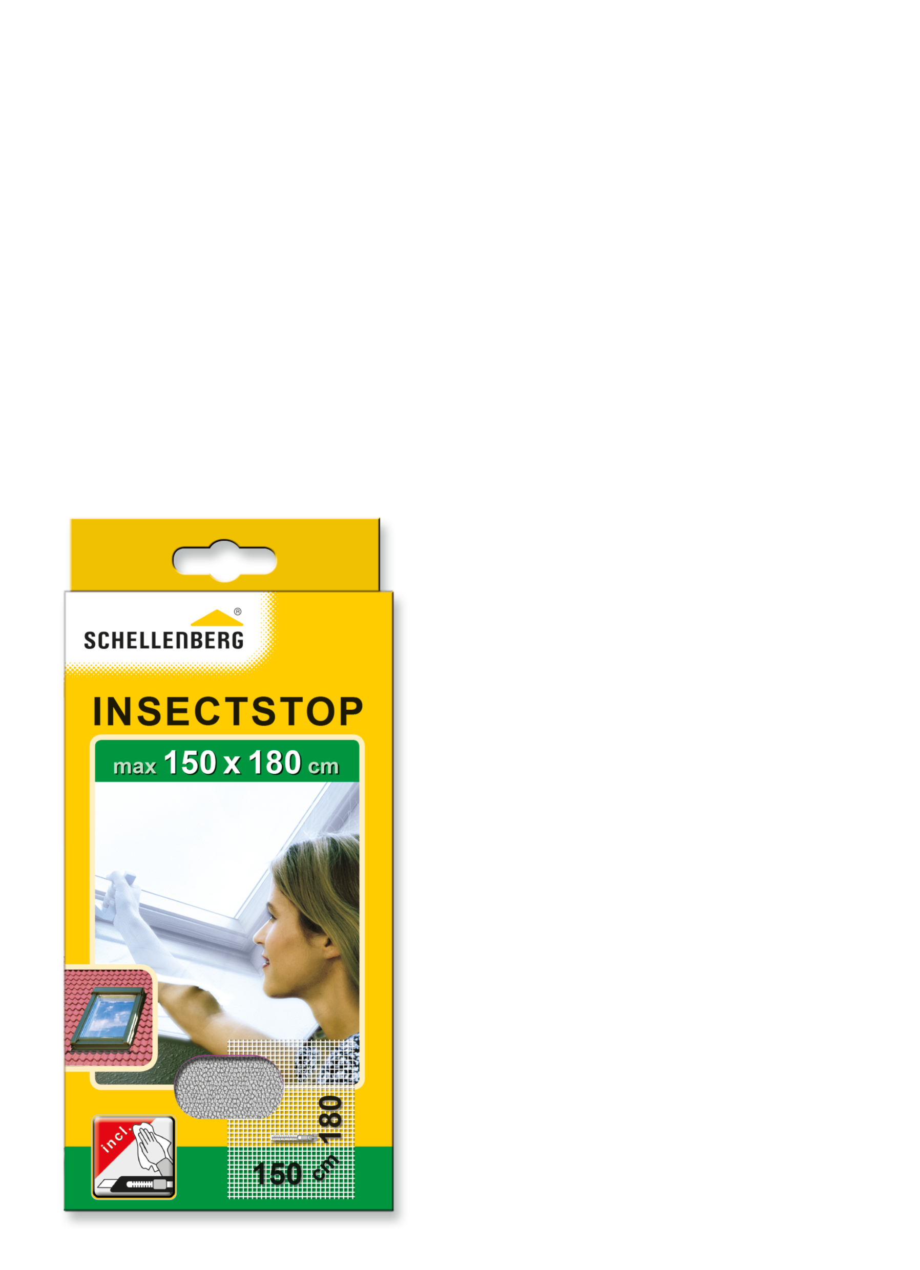 Tela mosquitera recortable para ventana poliester blanco adhesiva 150x180 - 7