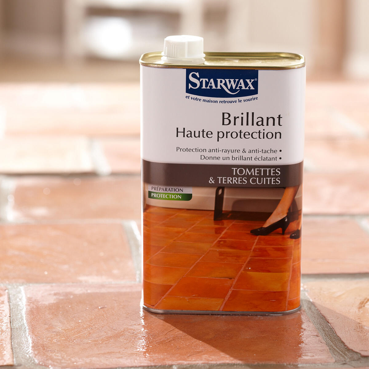 Rénovateur tomette terre cuite STARWAX Brillant longue durée, 1L, 1Kg - 3
