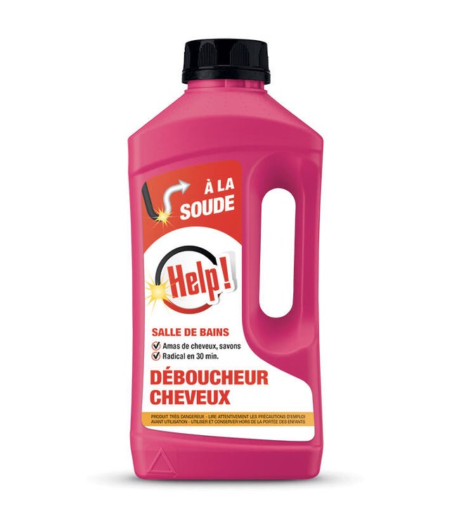Déboucheur baignoire / évier / lavabo spécial cheveux salle de bain HELP, 0,8 l