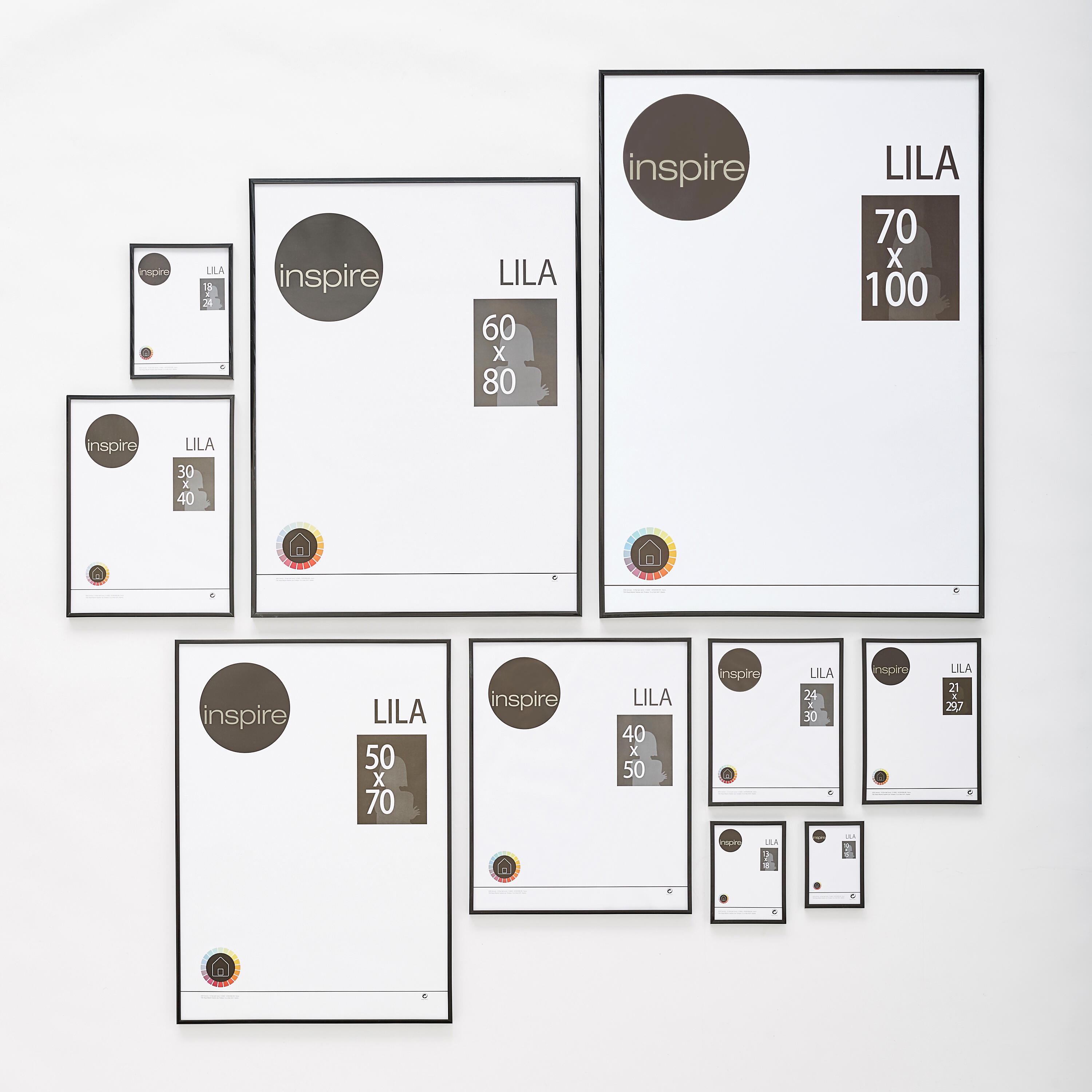 Cadre Lila, H.24 x l.18 cm noir, INSPIRE - 12