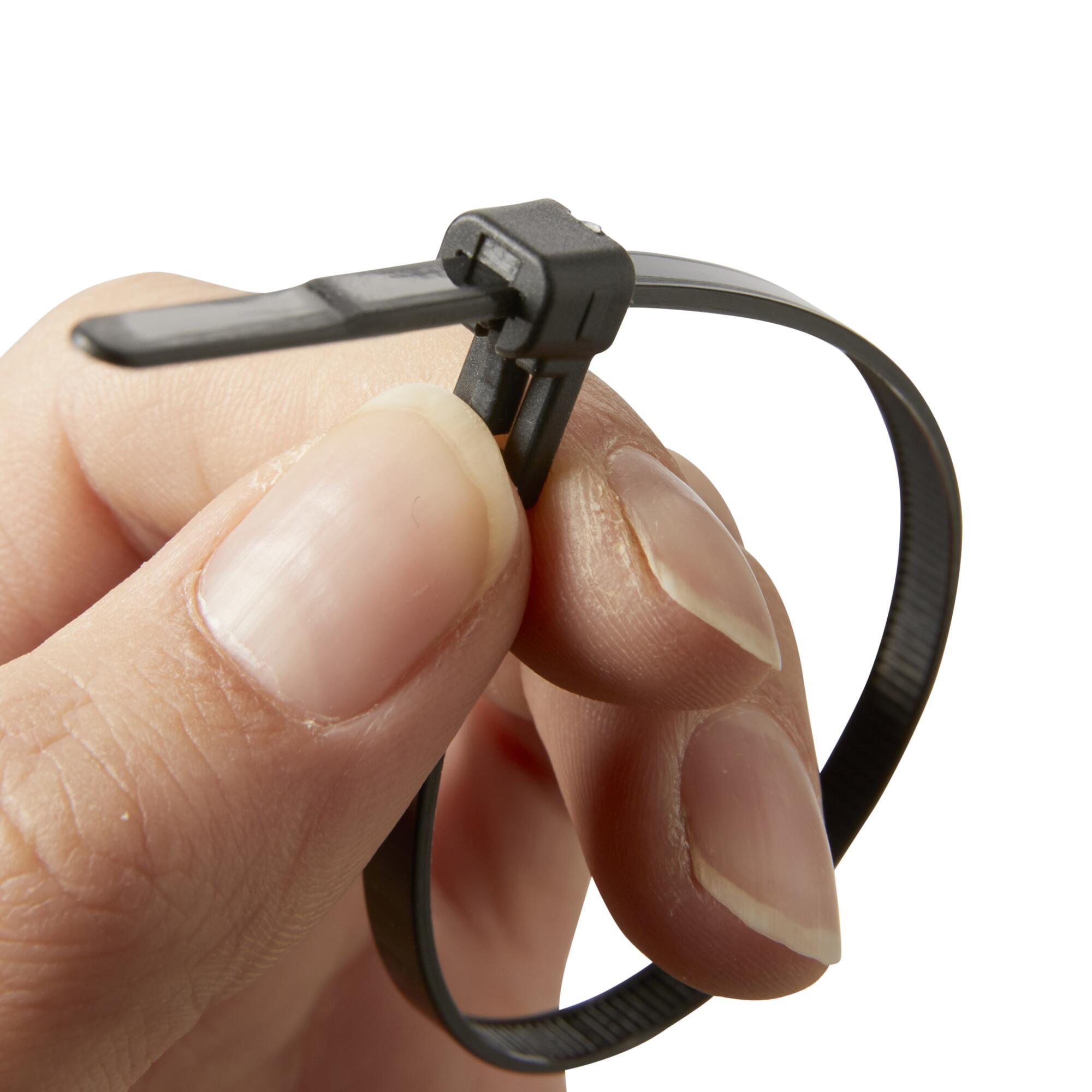 Lot de 25 colliers, diam.5 à 45 mm, L.200 mm, noir, LEXMAN - 2