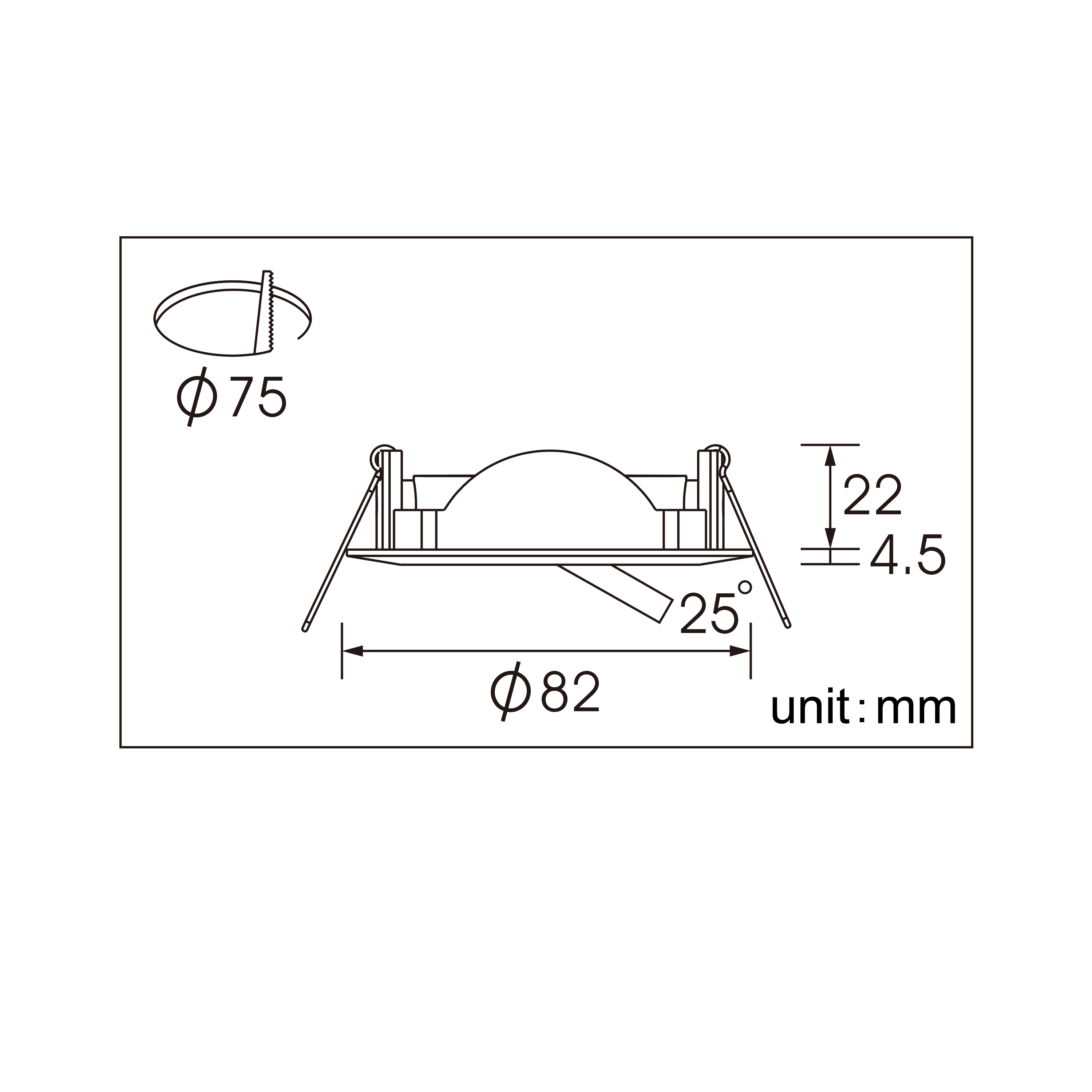 Aro para foco de encastrar sem lâmpada Clane Inspire GU10 1 luz 8,2cm cinza - 6