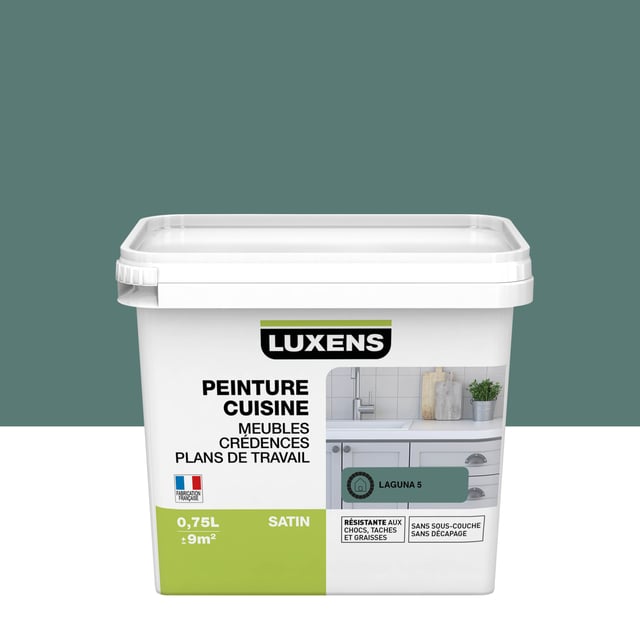 Peinture mur, meuble, carrelage laguna 5 satin LUXENS Cuisine 0.75l