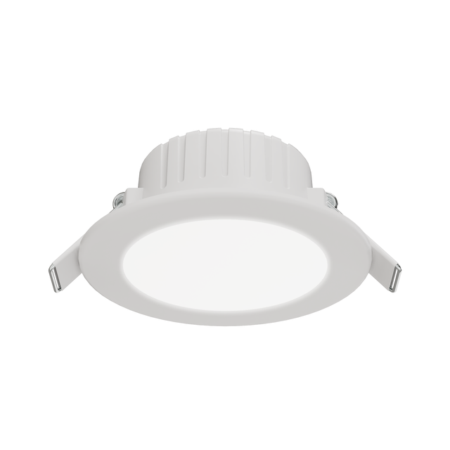 Kit 1 spot à encastrer led fixe, blanc neutre 4000 kelvins, rond blanc