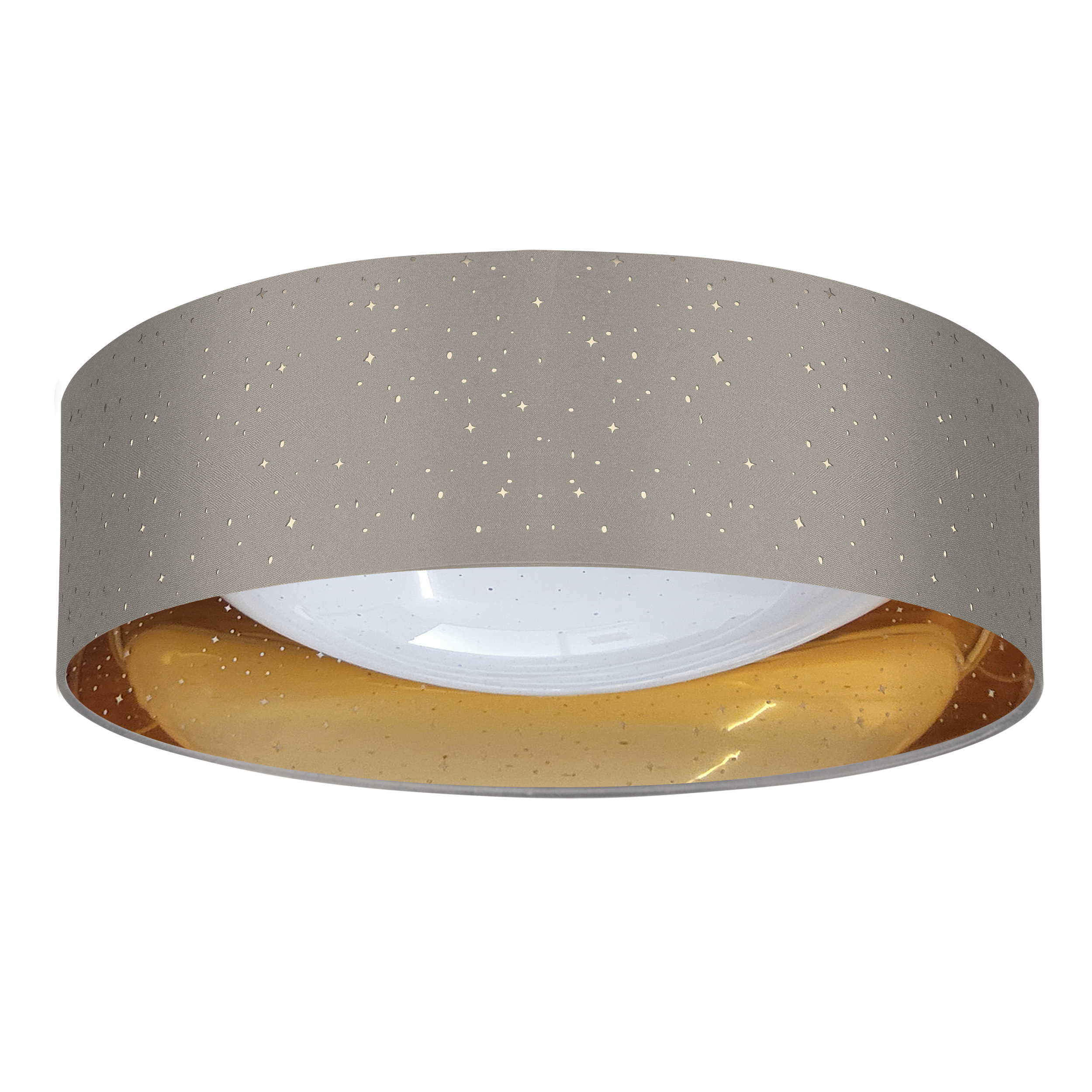 Plafon Tuluza taupe-złoty 40 cm LED Goldlux