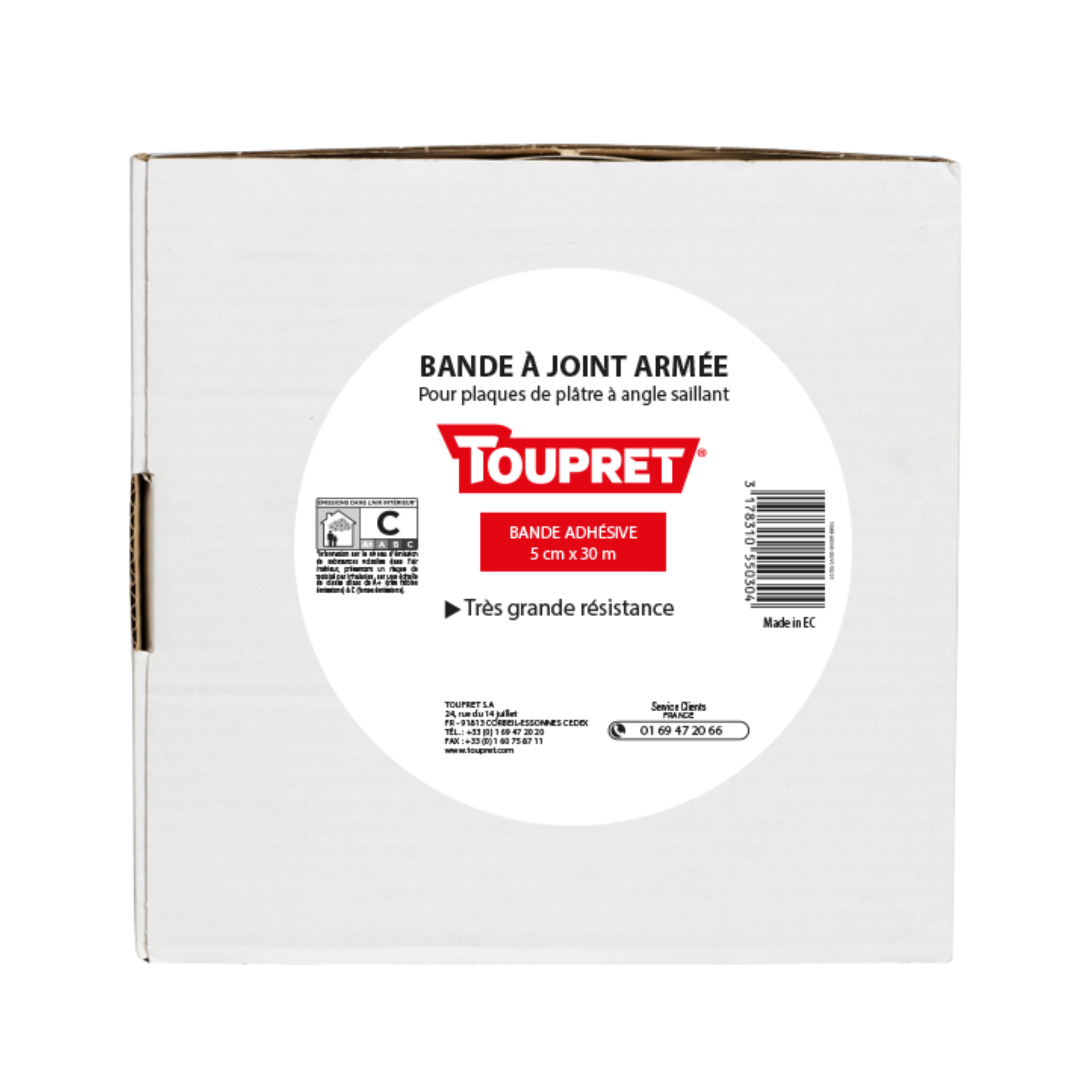 Bande à joint armé Pour angle TOUPRET, L.12.5 m x l.50 mm - 2