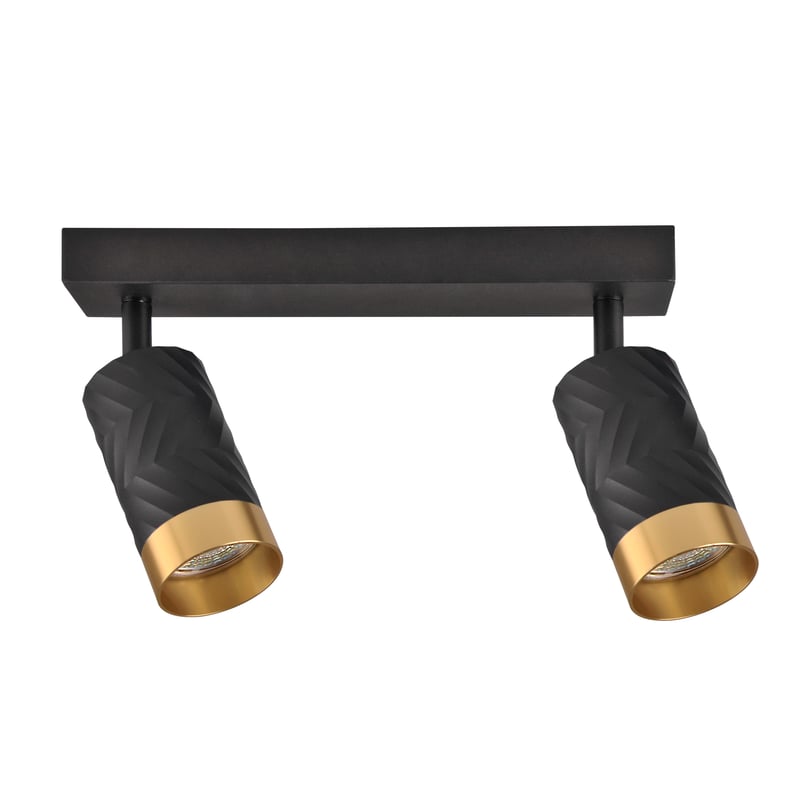 Listwa reflektorowa Arras czarno-złota 2 x GU10 Goldlux