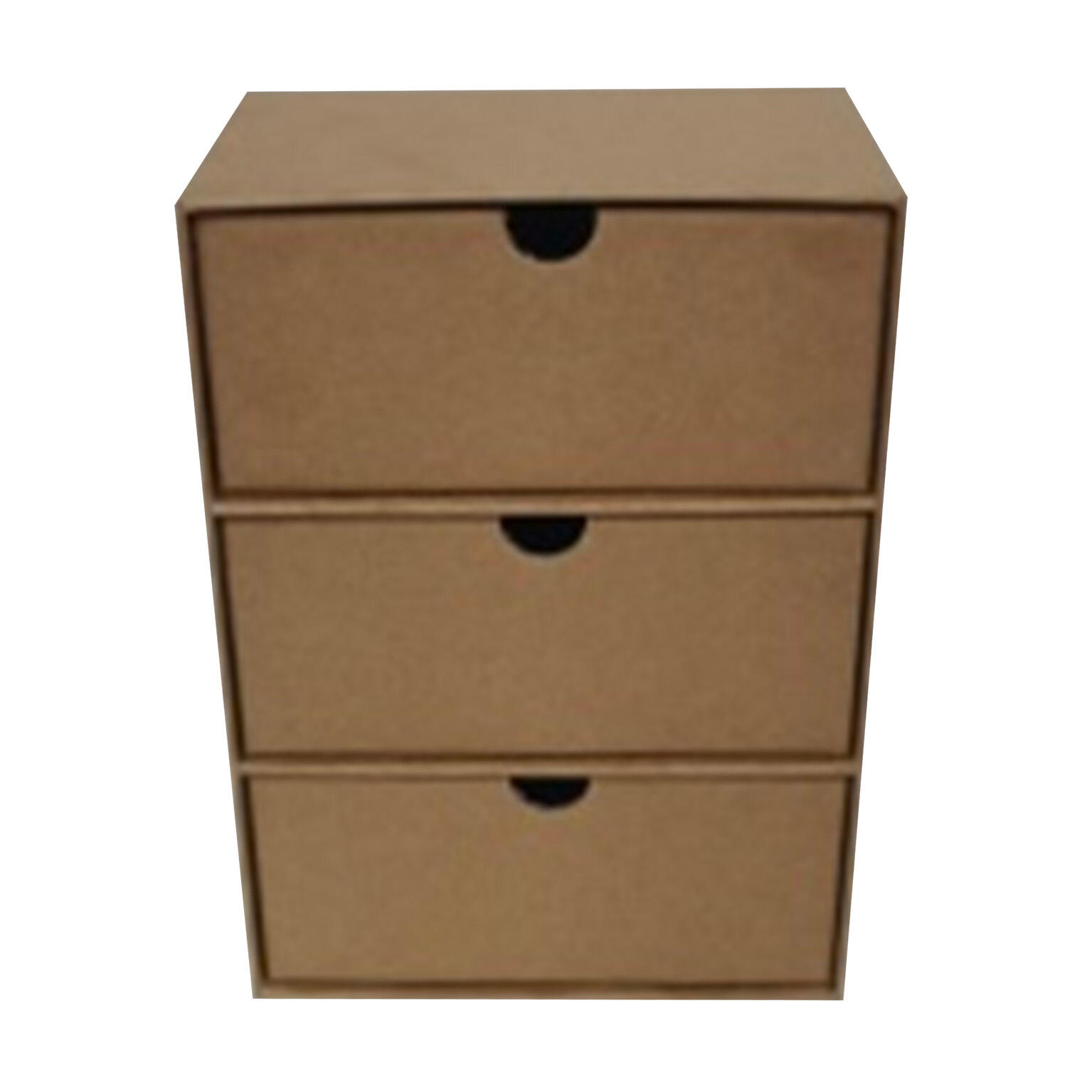 Tour de rangement 3 tiroirs en carton pour bureau - 3