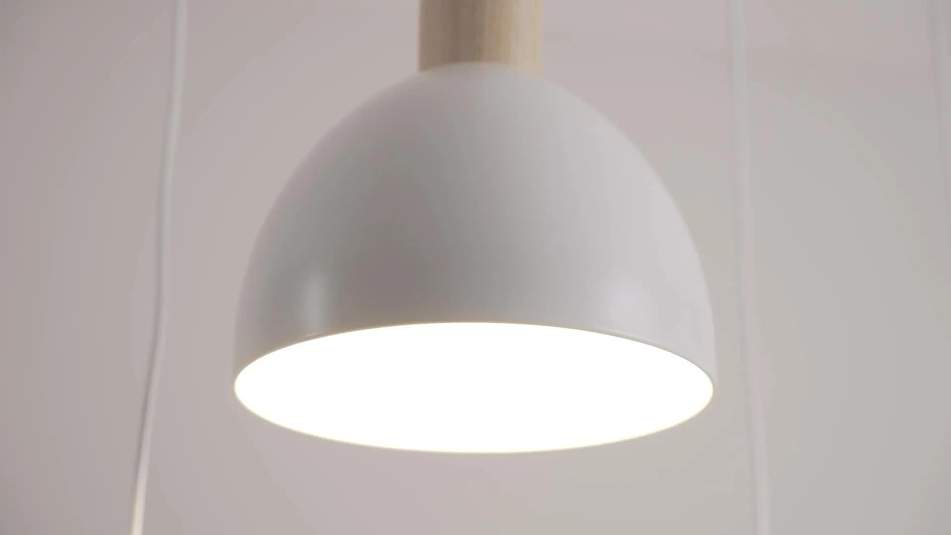 Lámpara de techo colgante de madera blanca 18 cm Venosa INSPIRE 1 luz E27 - 6