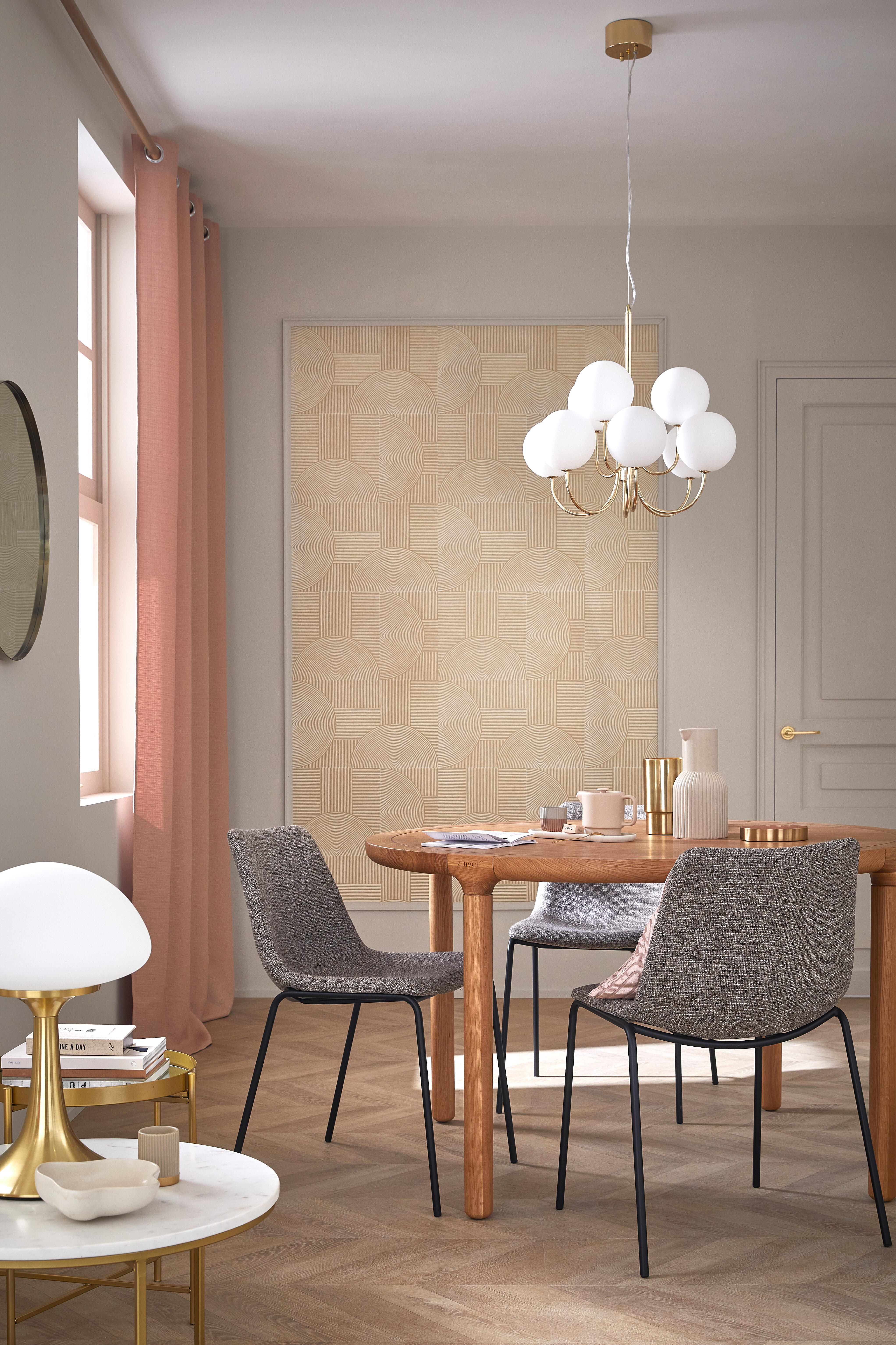 Rideau tamisant, Lidia, rose H.280 x l.140 cm INSPIRE - 5