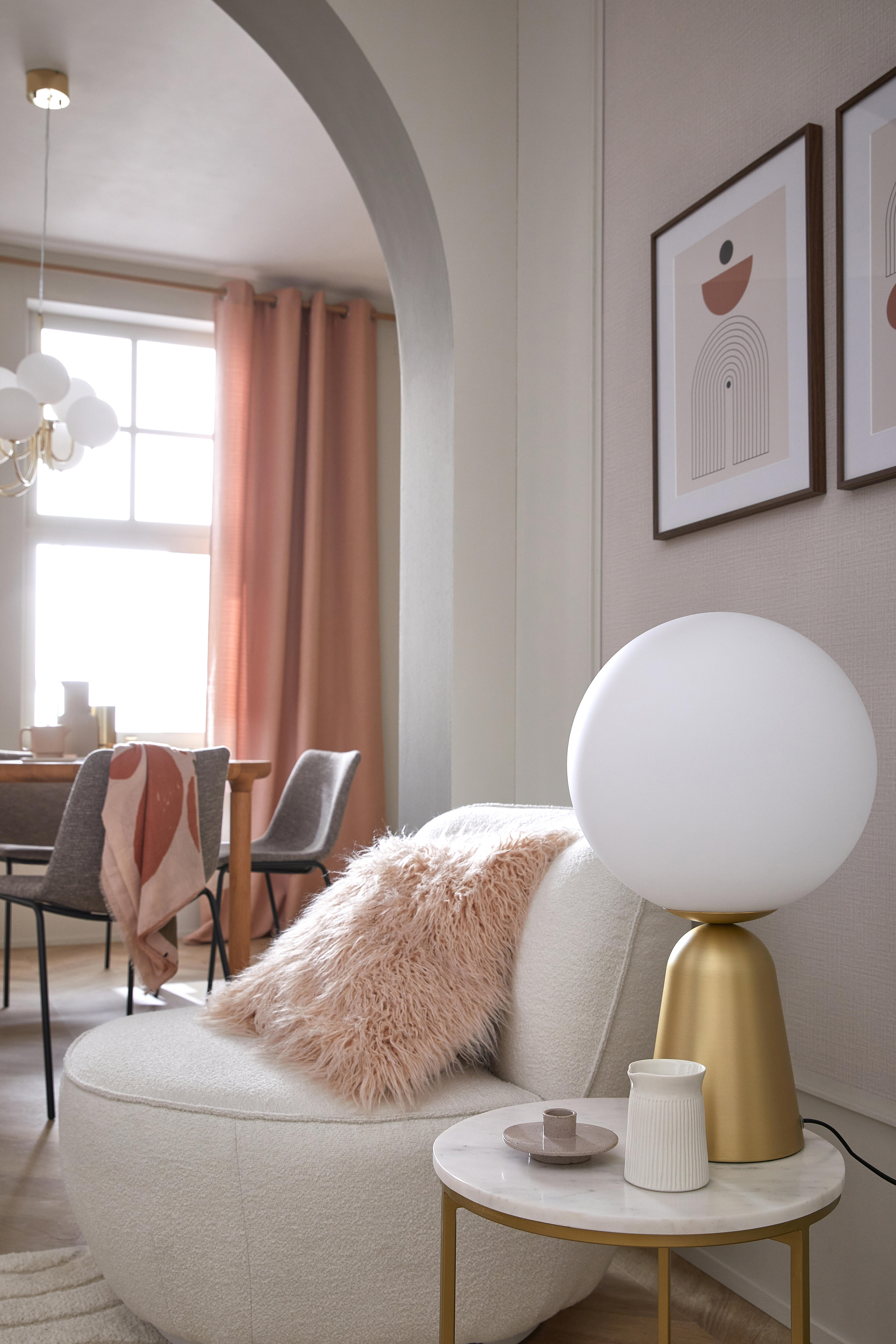 Papier peint vinyle Textile nacré gris - 4