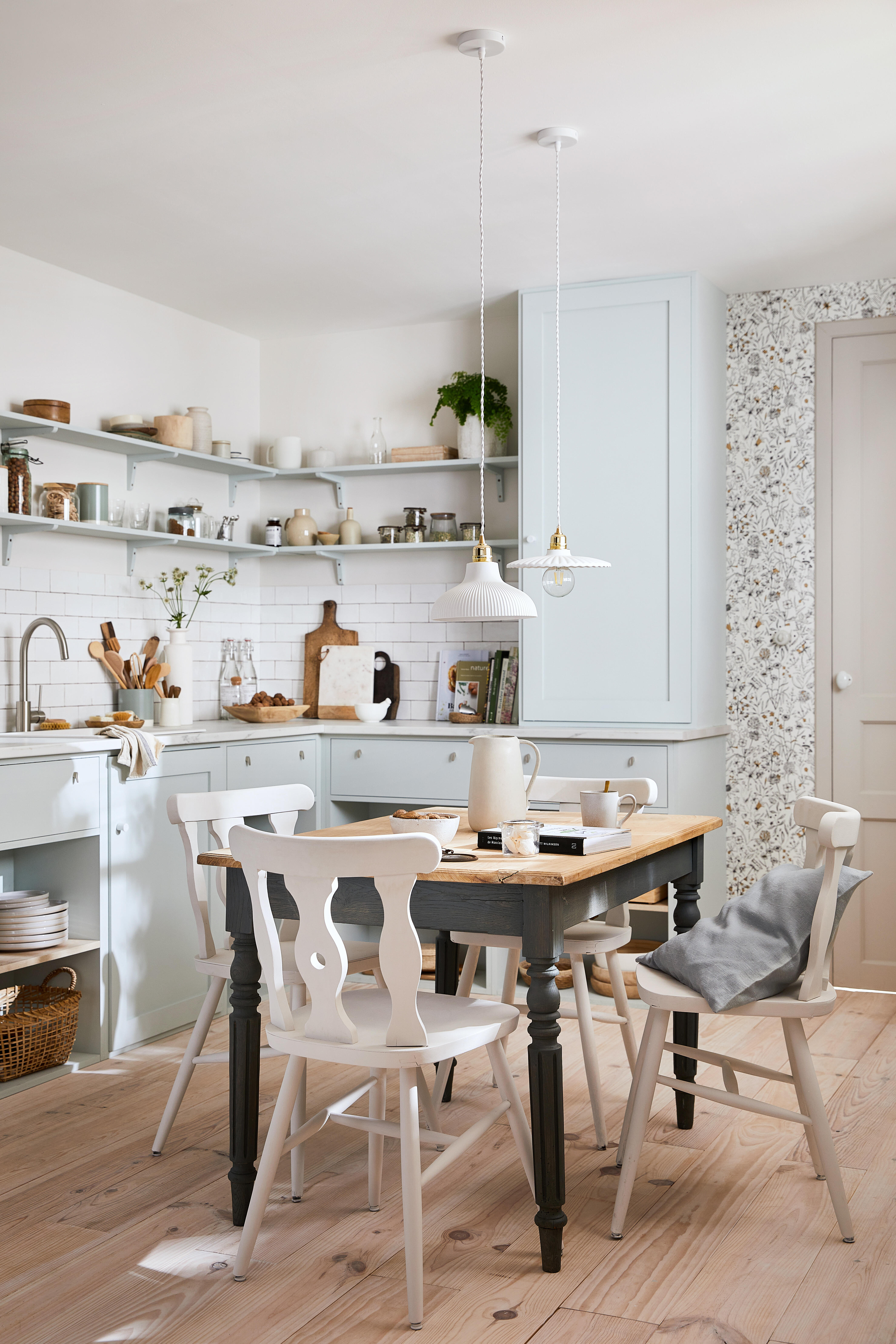 Papier peint intissé Gravure giverny blanc/or - 7