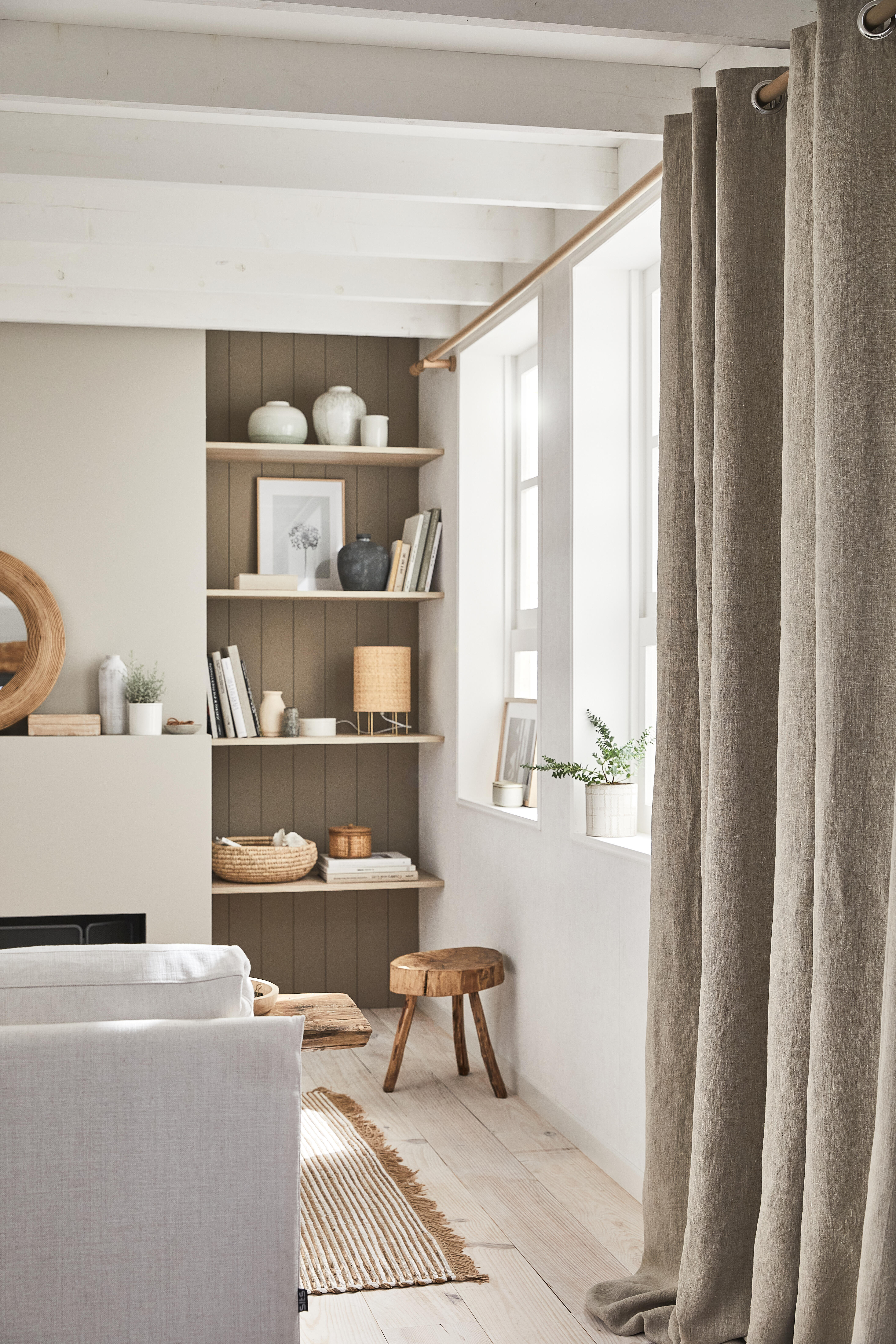 Rideau tamisant, Danae lin, beige H.280 x l.140 cm INSPIRE - 9