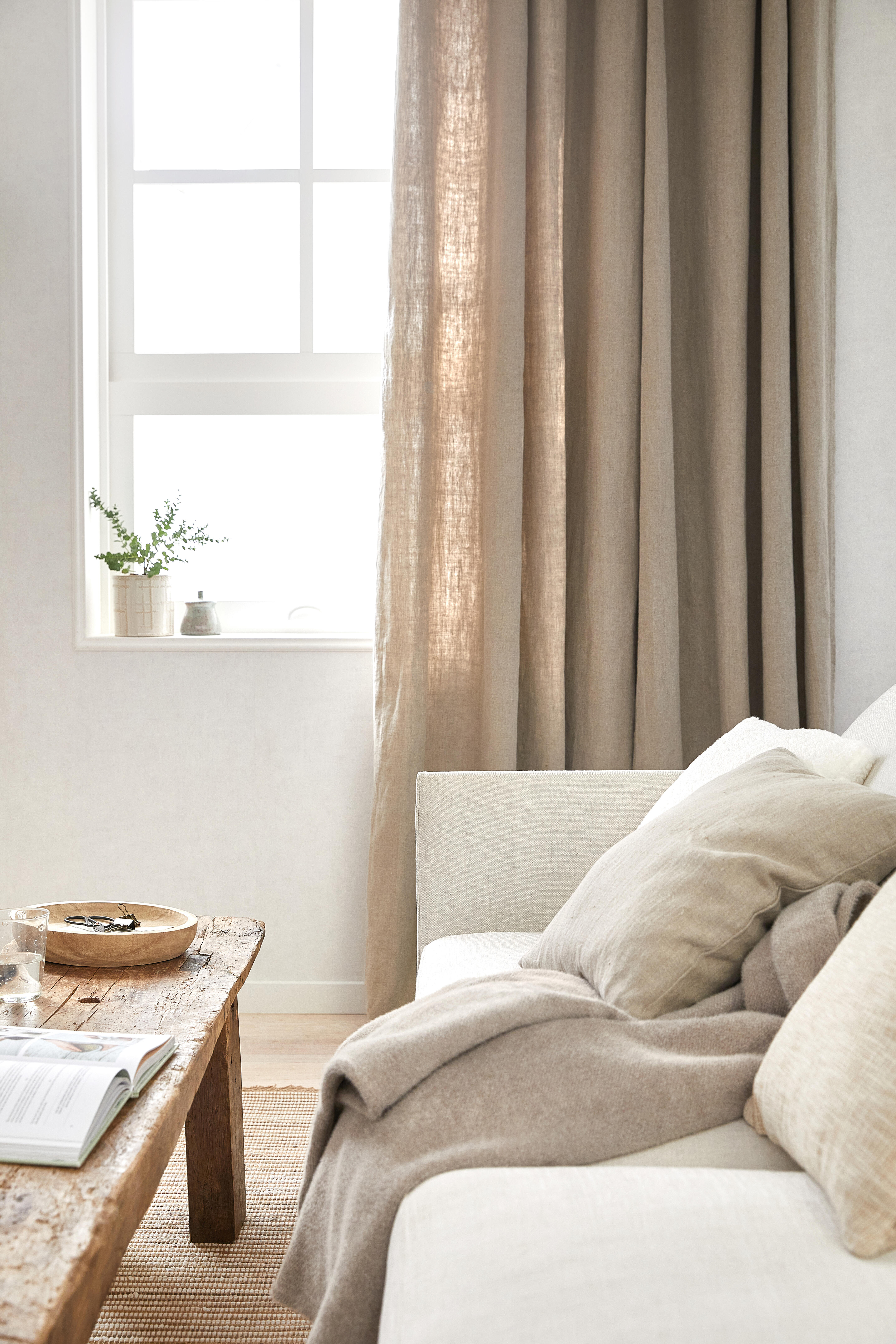 Rideau tamisant, Danae lin, beige H.280 x l.140 cm INSPIRE - 3