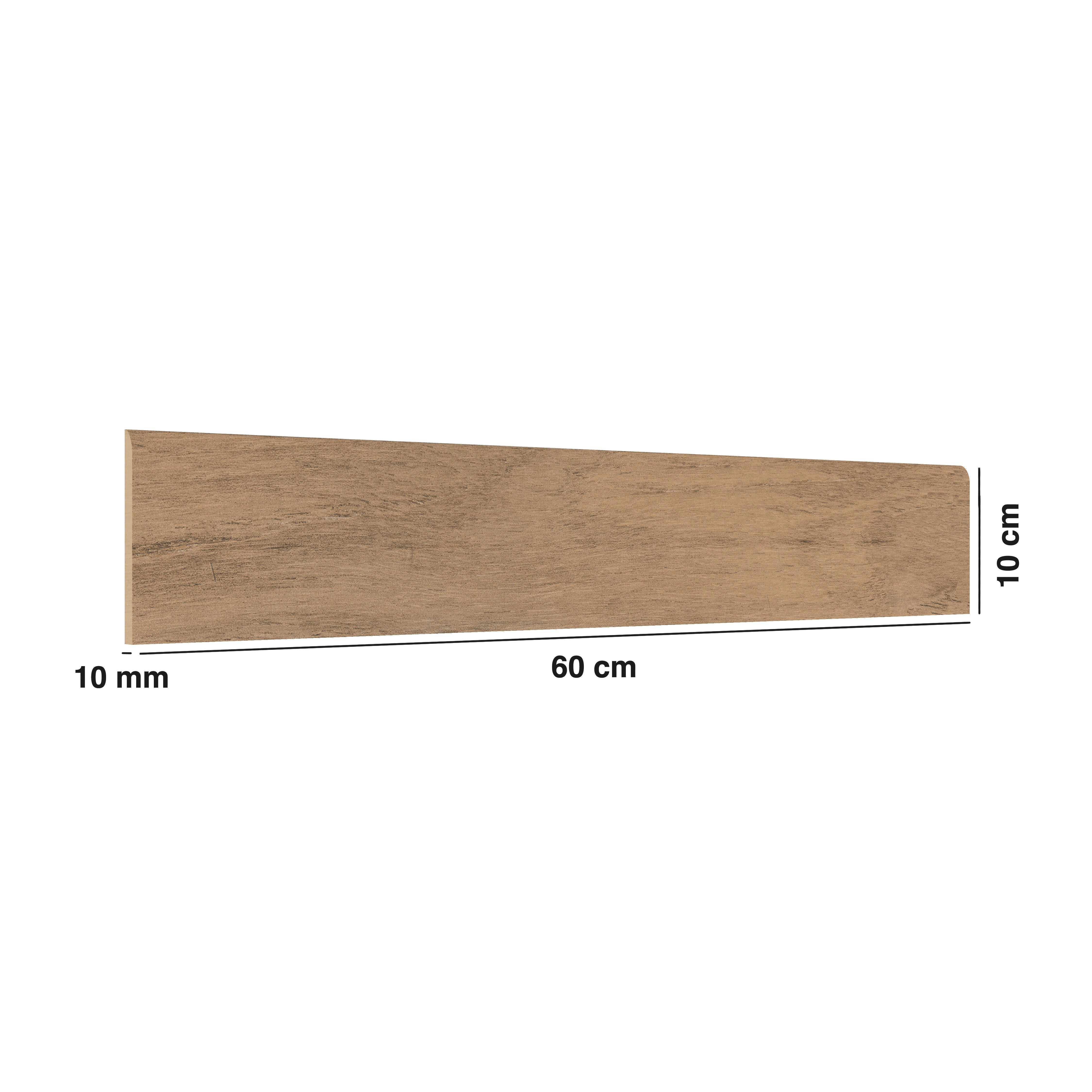 Pack de 4 Rodapiés cerámico Madera 60x10 cm madera wallnut ARTENS - 4