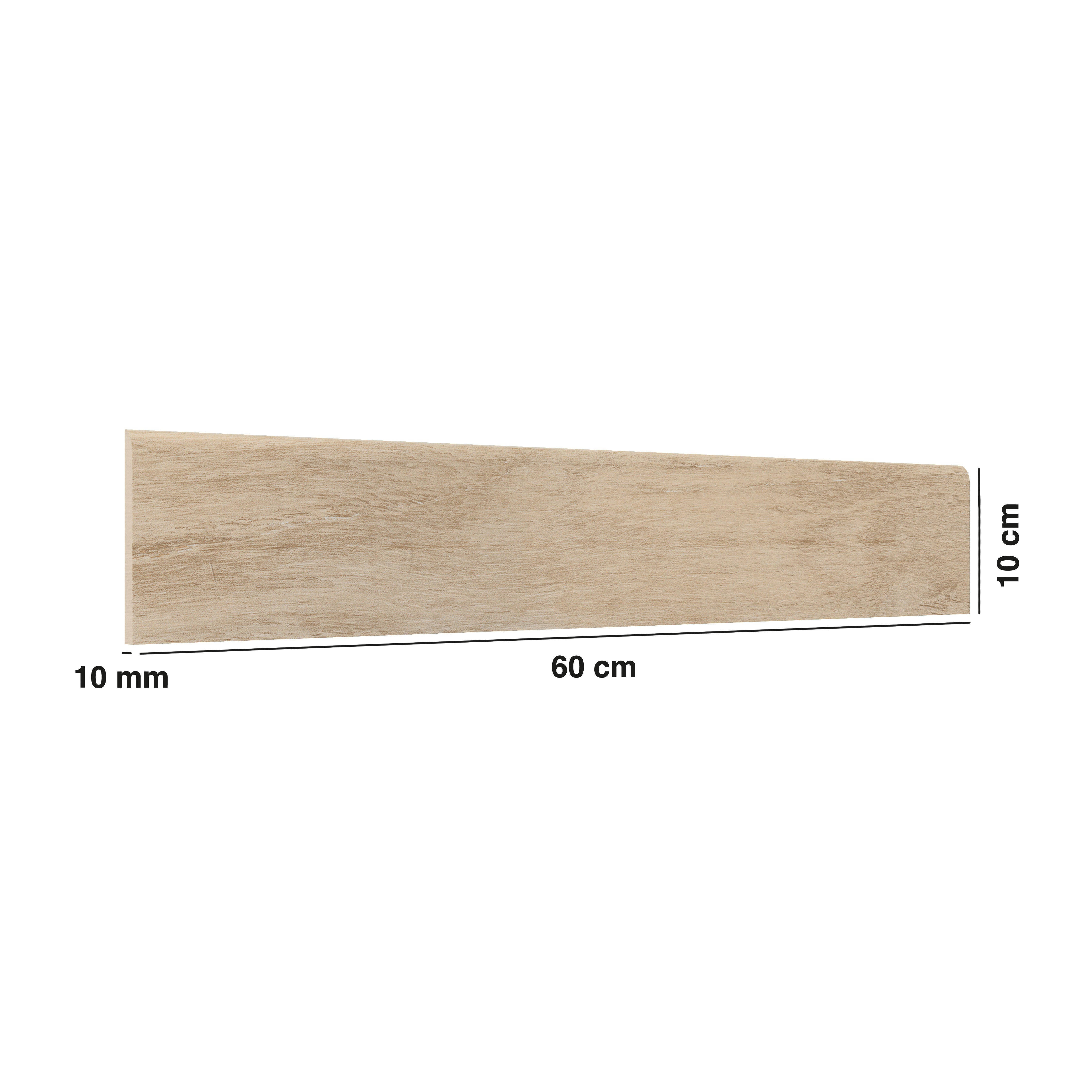 Pack de 4 Rodapiés cerámico Madera 60x10 cm madera haya ARTENS - 4