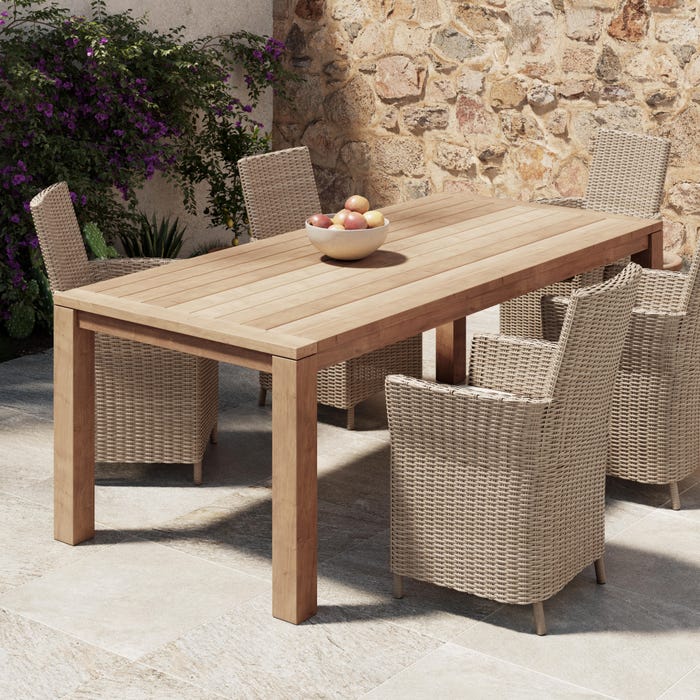 Silla de jardín Basilea de aluminio y ratán beige
