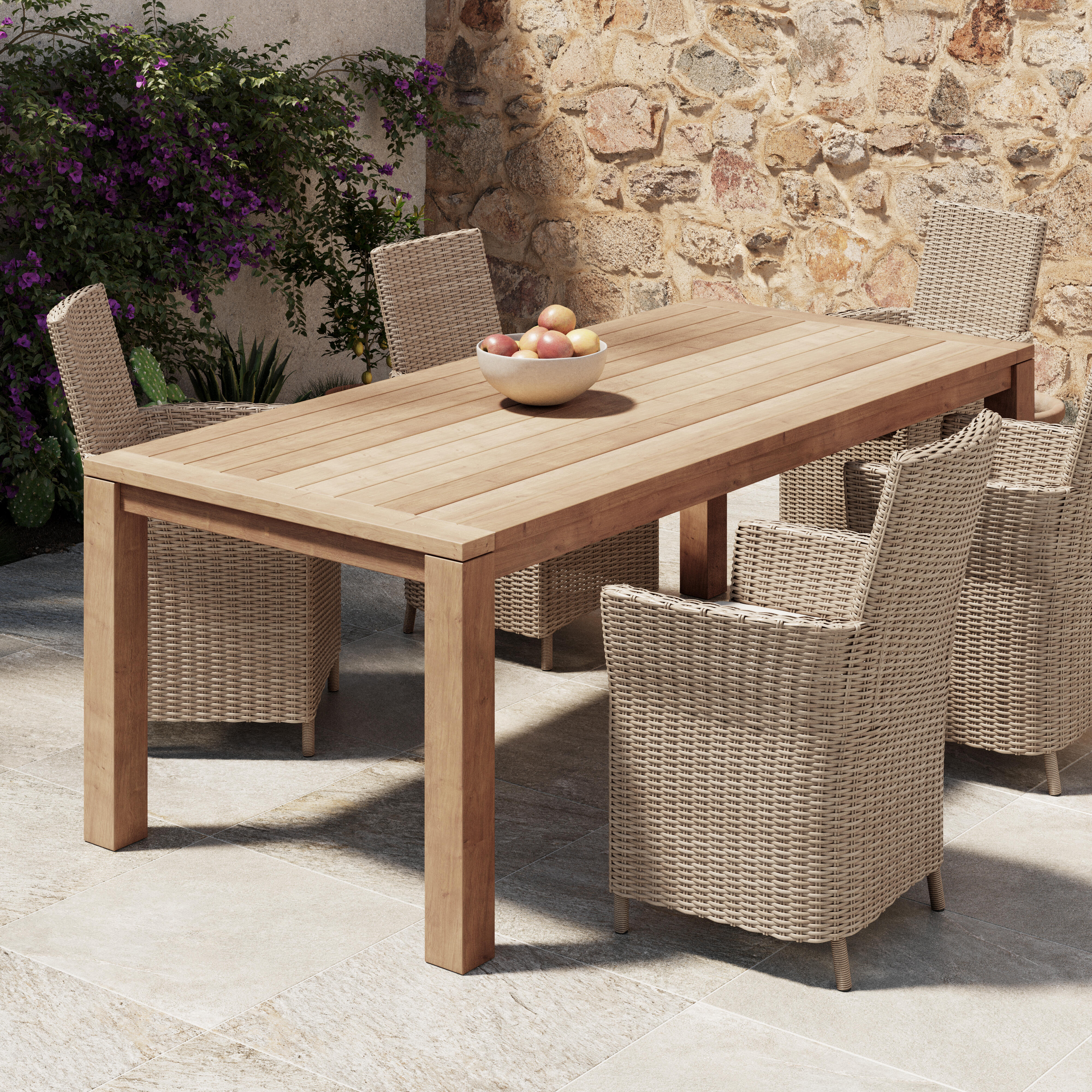 Silla de jardín Basilea de aluminio y ratán beige - 7