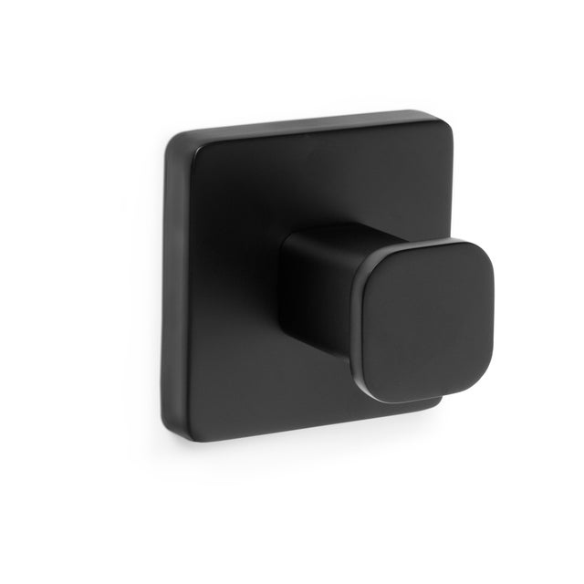 Percha/perchero Epsilon Black acero negro  con 1 gancho