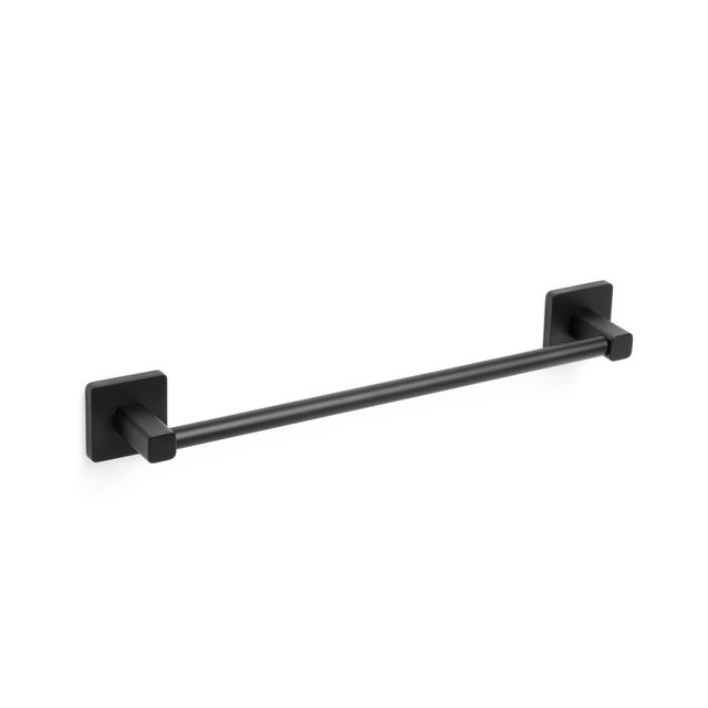 Toallero  Epsilon Black cromado cepillado 45x6 cm
