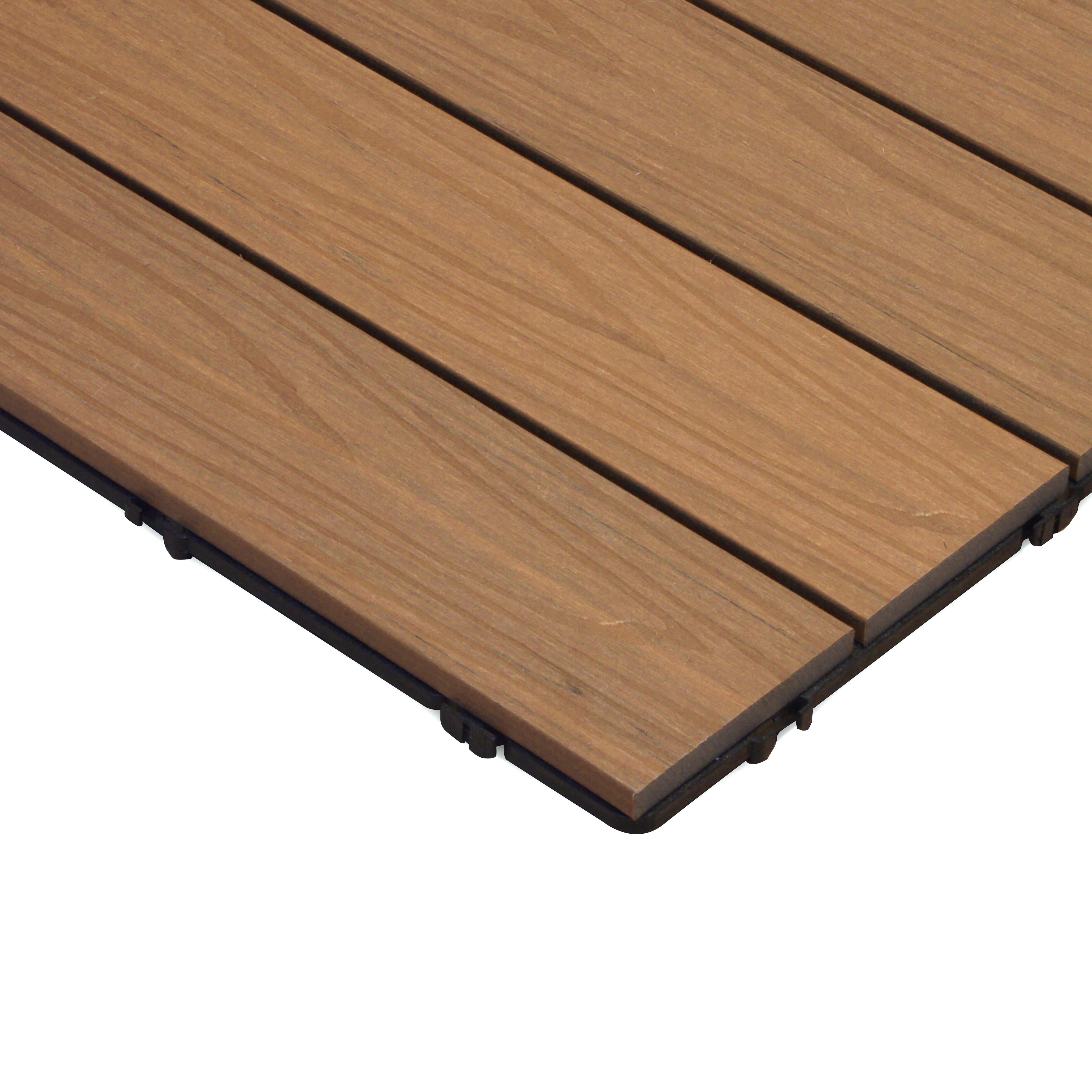 Deck composite 50x50 cm 22 mm castanho Dioco Teka 4 UNID - 6