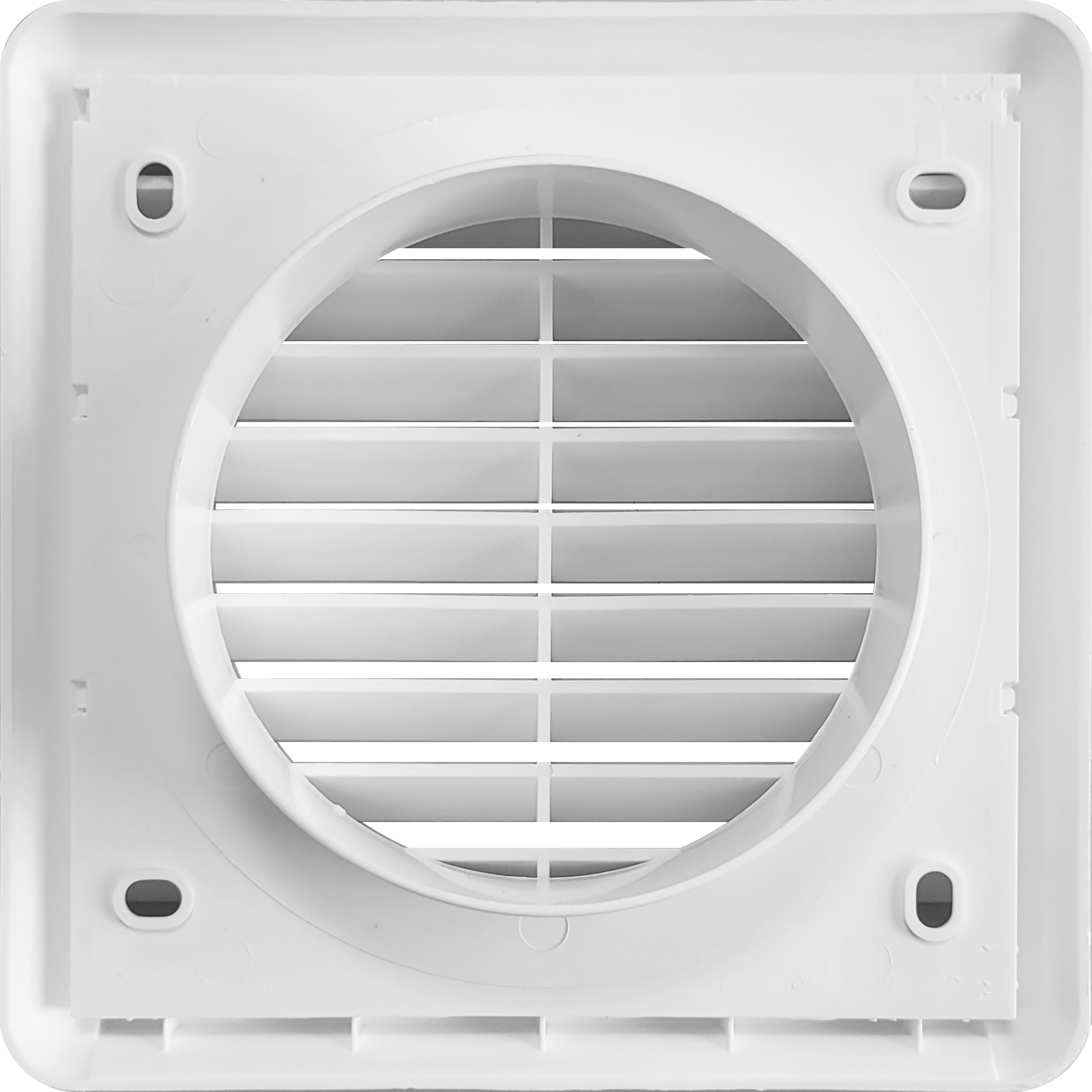 Grille extérieure carrée 155 x 155 mm avec raccord circulaire, diamètre 100 mm - 3